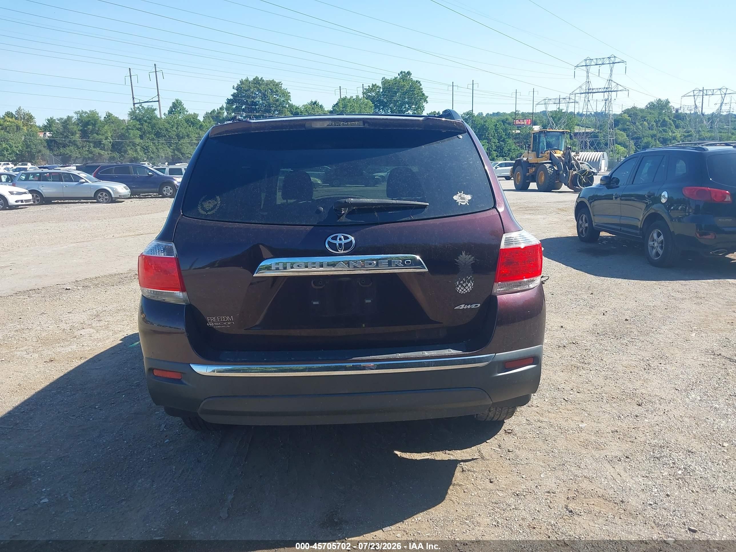 2011 Toyota Highlander Se V6 Maroon vin: 5TDBK3EH3BS041032