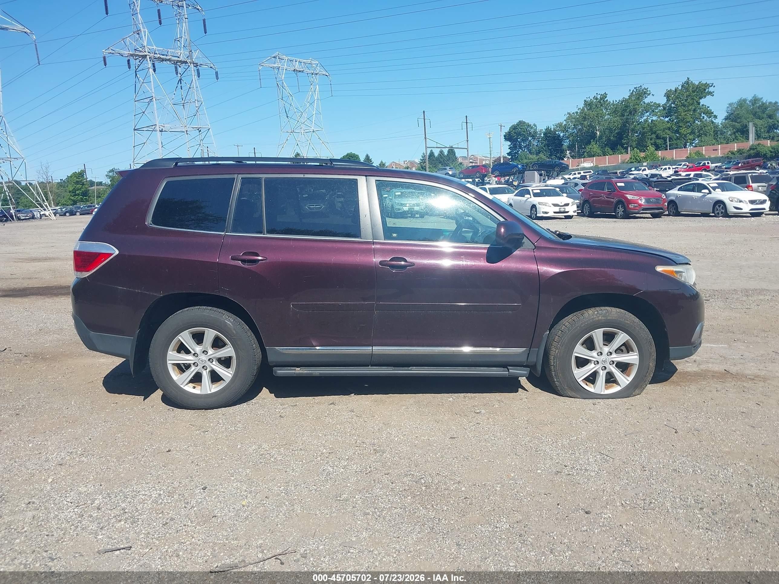 2011 Toyota Highlander Se V6 Maroon vin: 5TDBK3EH3BS041032