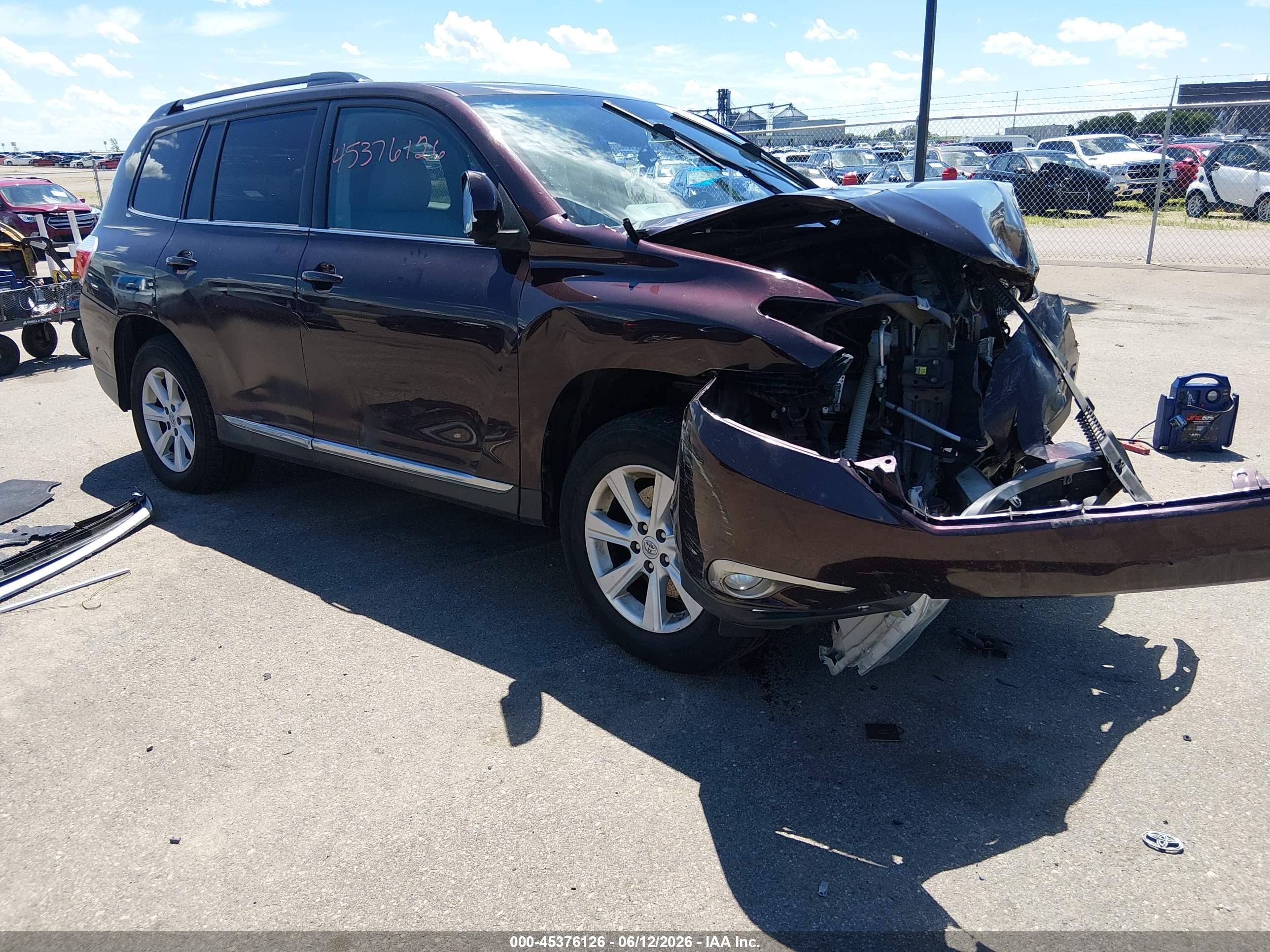 2011 Toyota Highlander Se V6 Maroon vin: 5TDBK3EH3BS045646