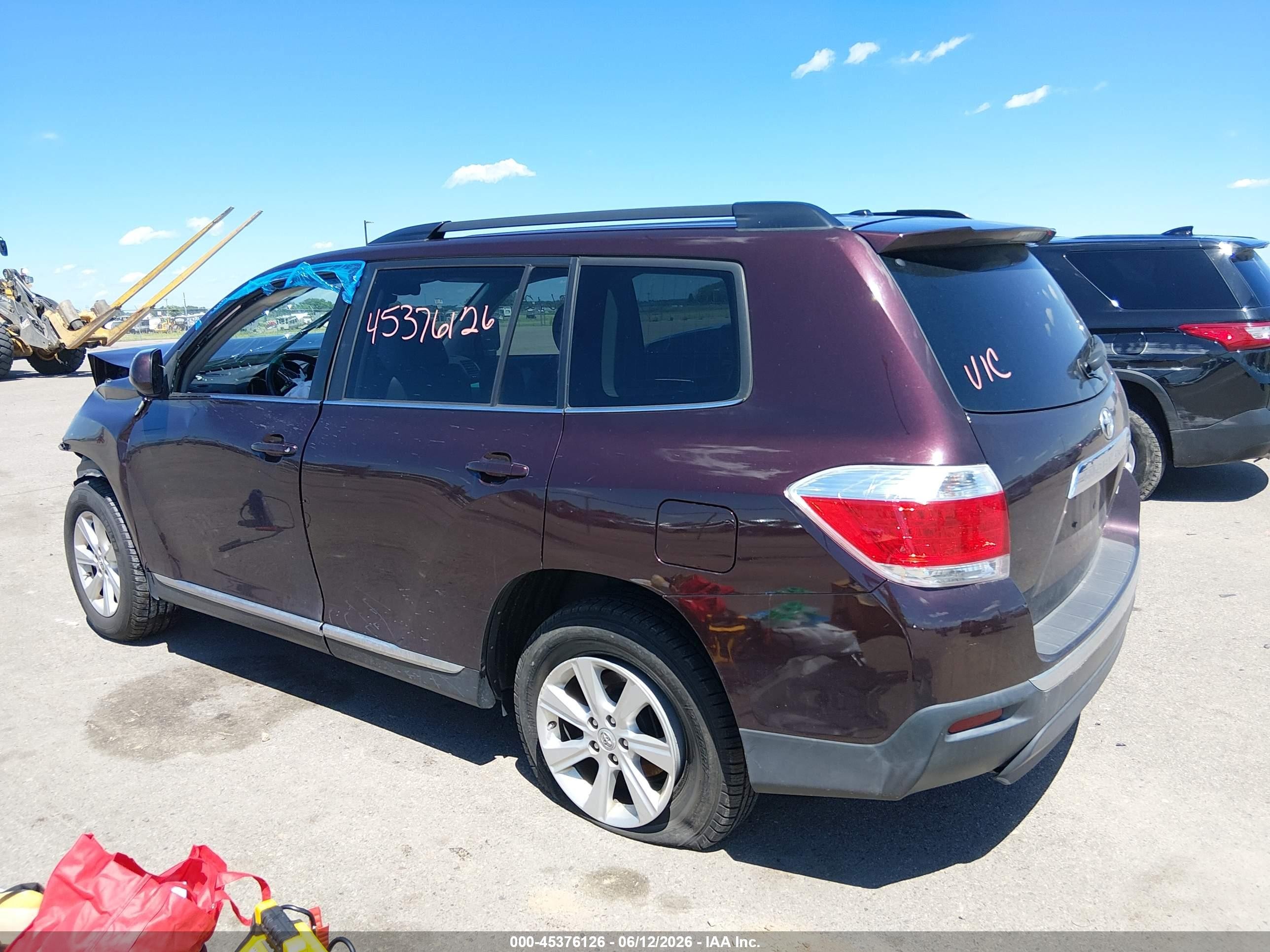 2011 Toyota Highlander Se V6 Maroon vin: 5TDBK3EH3BS045646