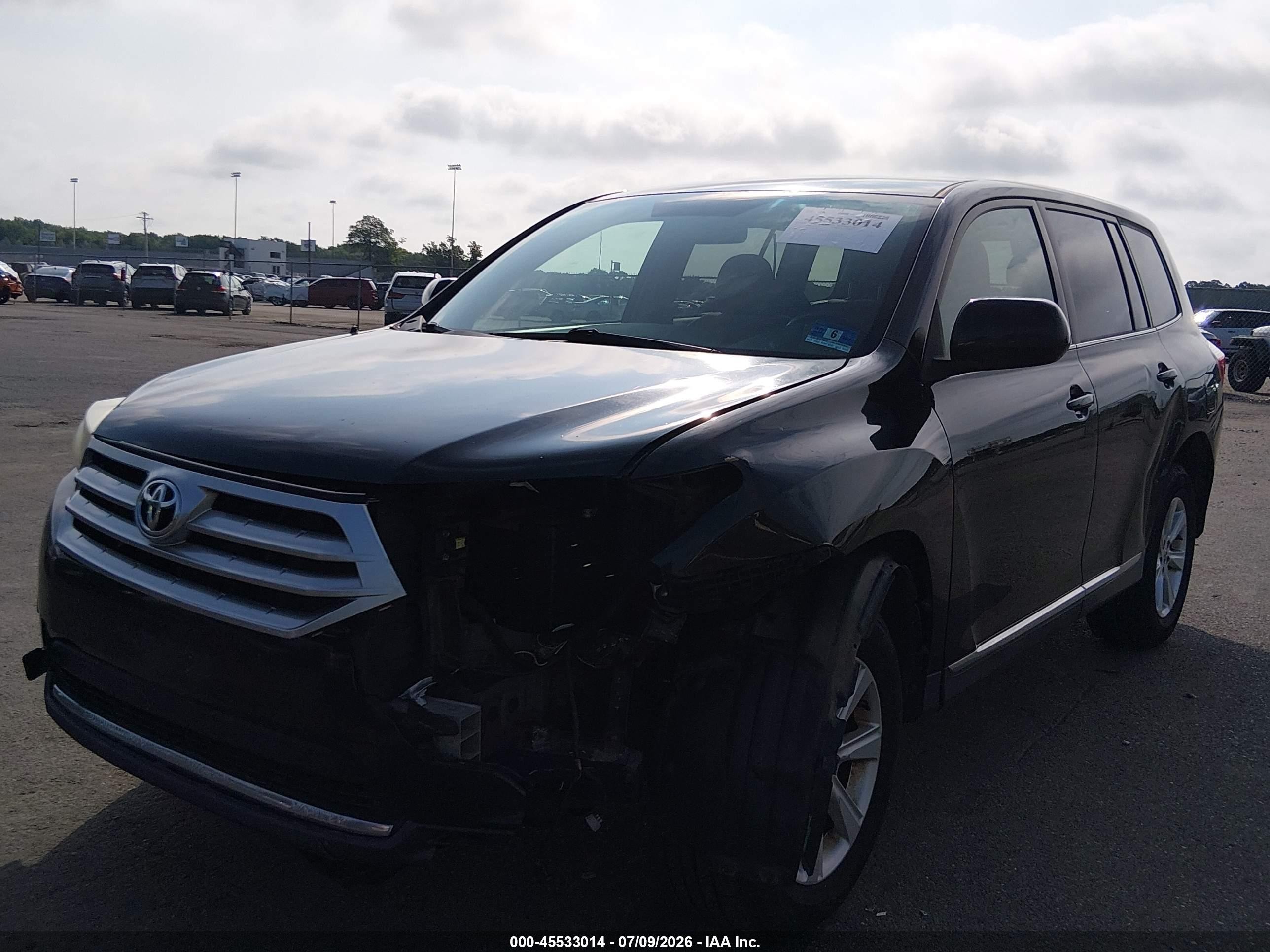 2011 Toyota Highlander Base V6 Black vin: 5TDBK3EH3BS066982