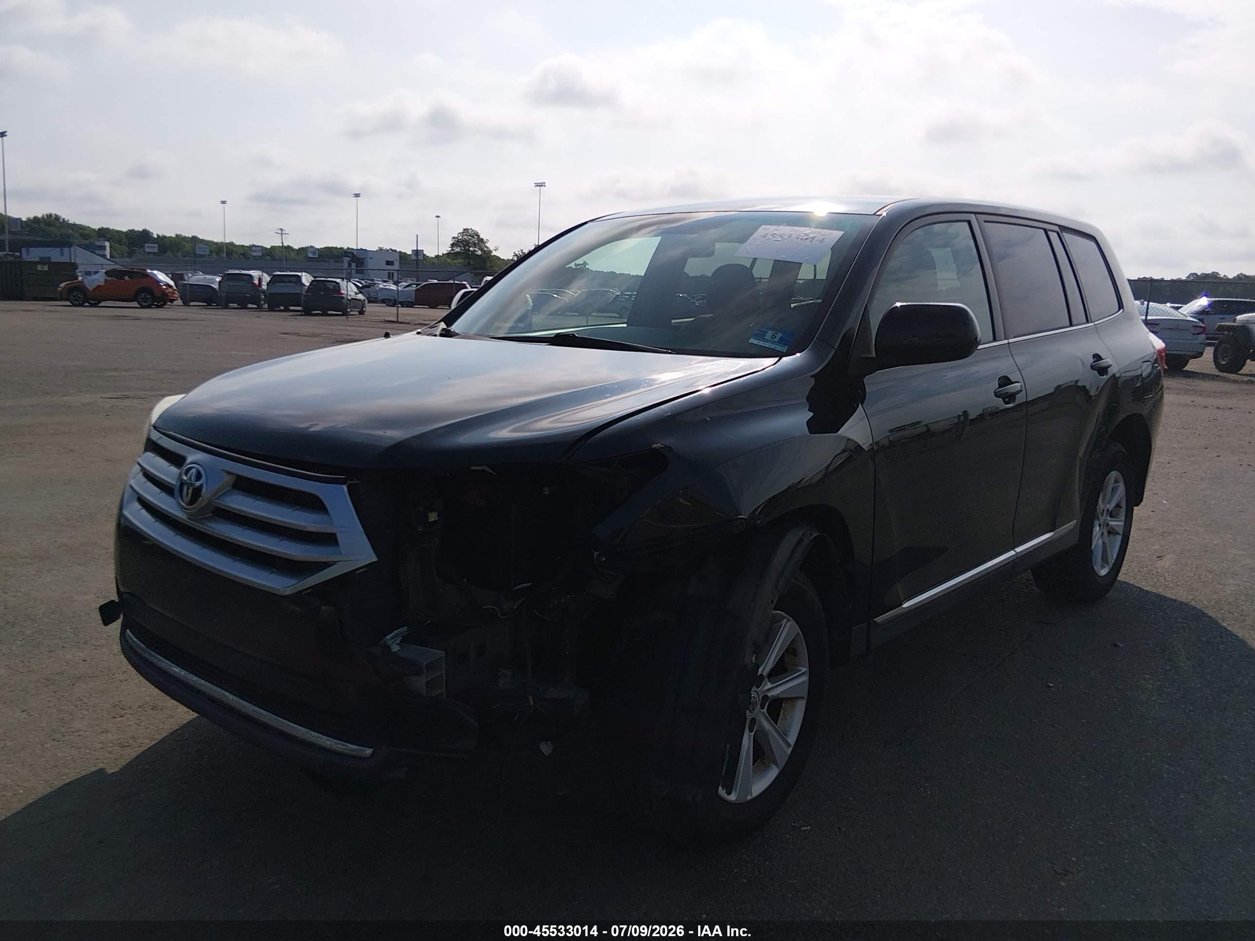 2011 Toyota Highlander Base V6 Black vin: 5TDBK3EH3BS066982
