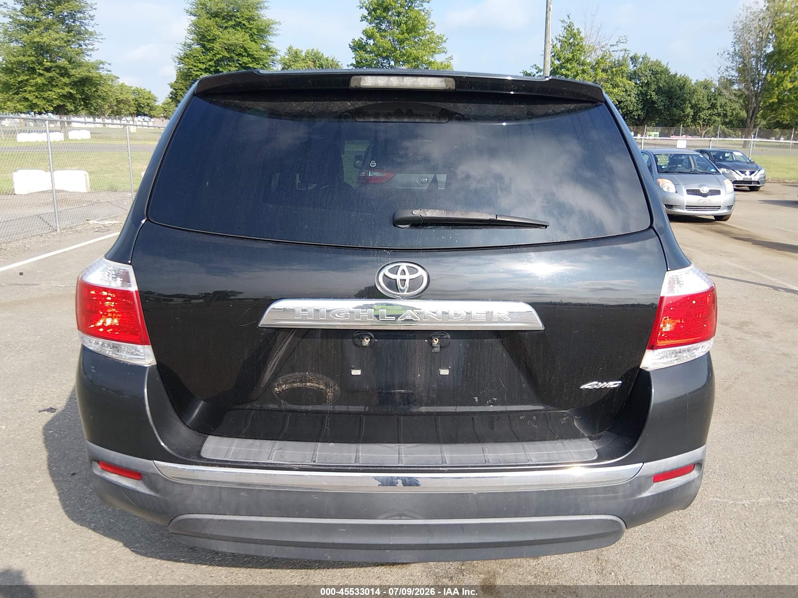 2011 Toyota Highlander Base V6 Black vin: 5TDBK3EH3BS066982