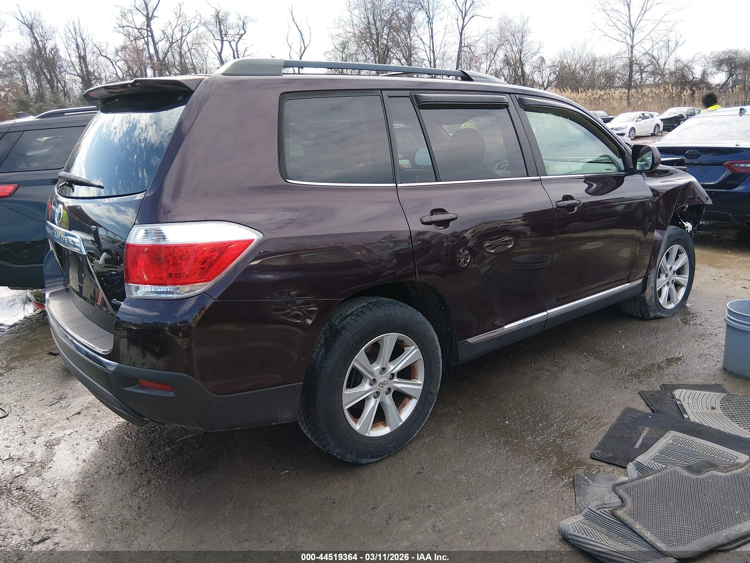 2011 Toyota Highlander Se V6 Purple vin: 5TDBK3EH3BS067520