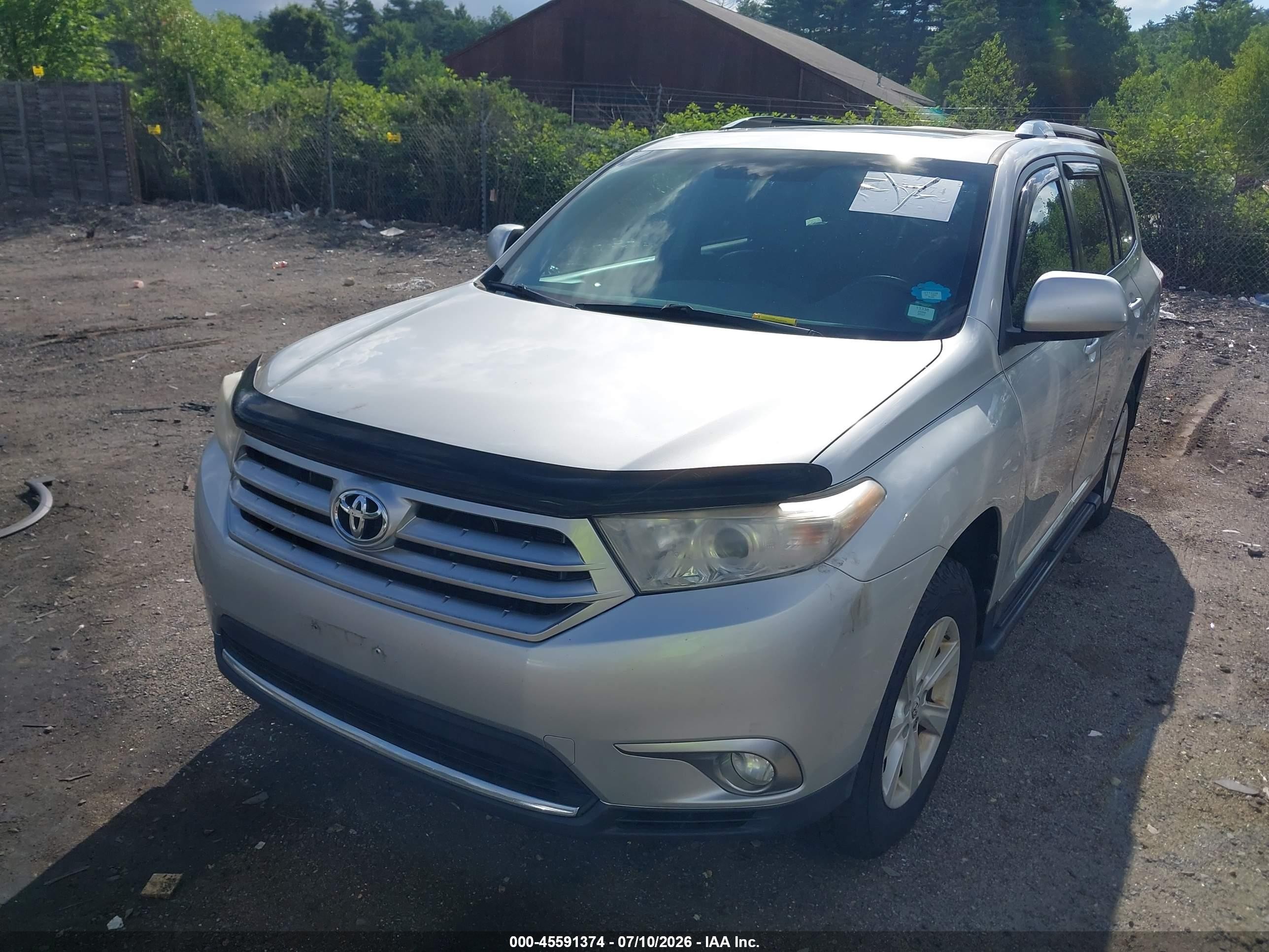 2012 Toyota Highlander Se V6 Серебряный vin: 5TDBK3EH3CS106124