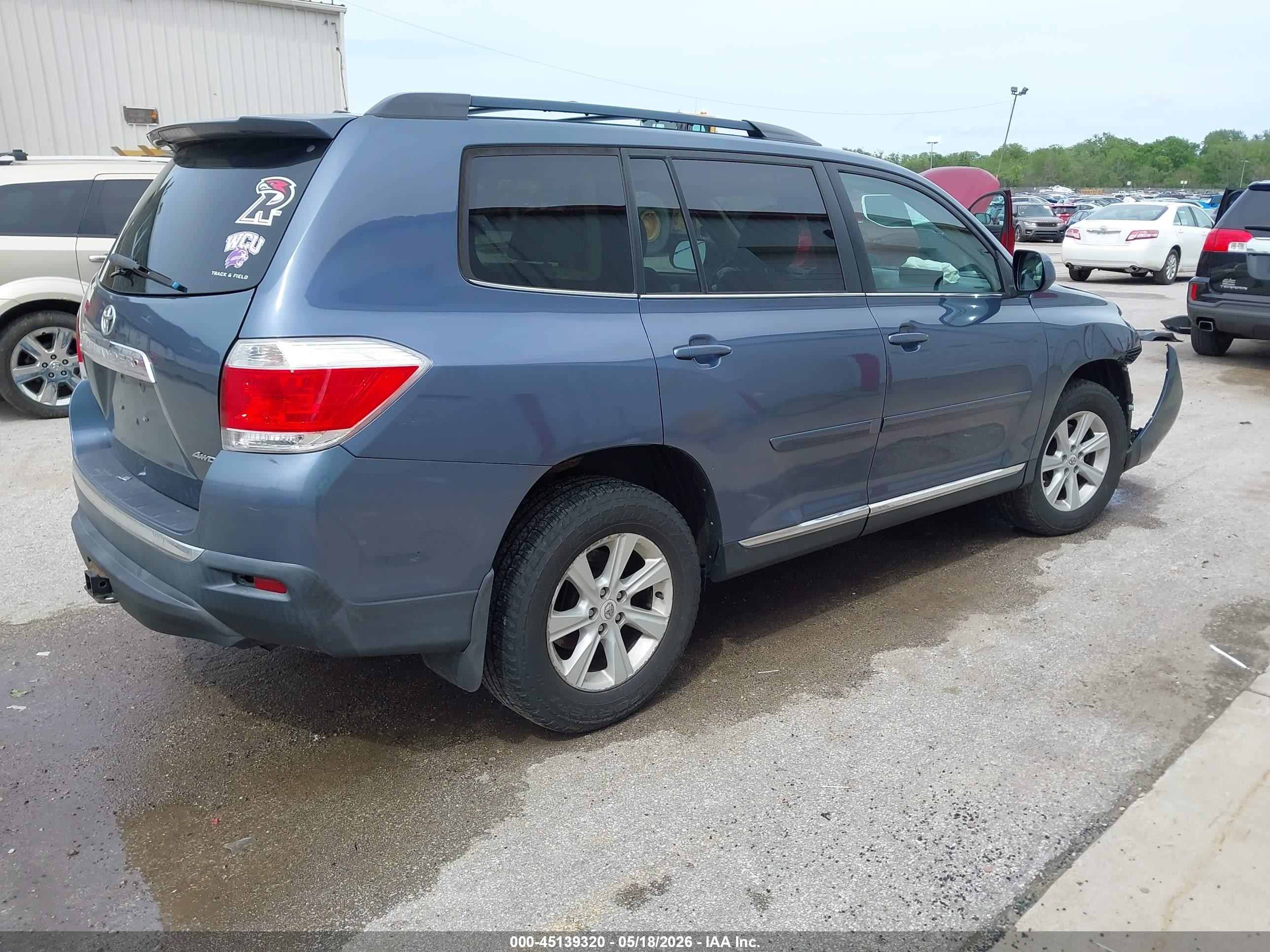 2012 Toyota Highlander Se V6 Gray vin: 5TDBK3EH3CS146607