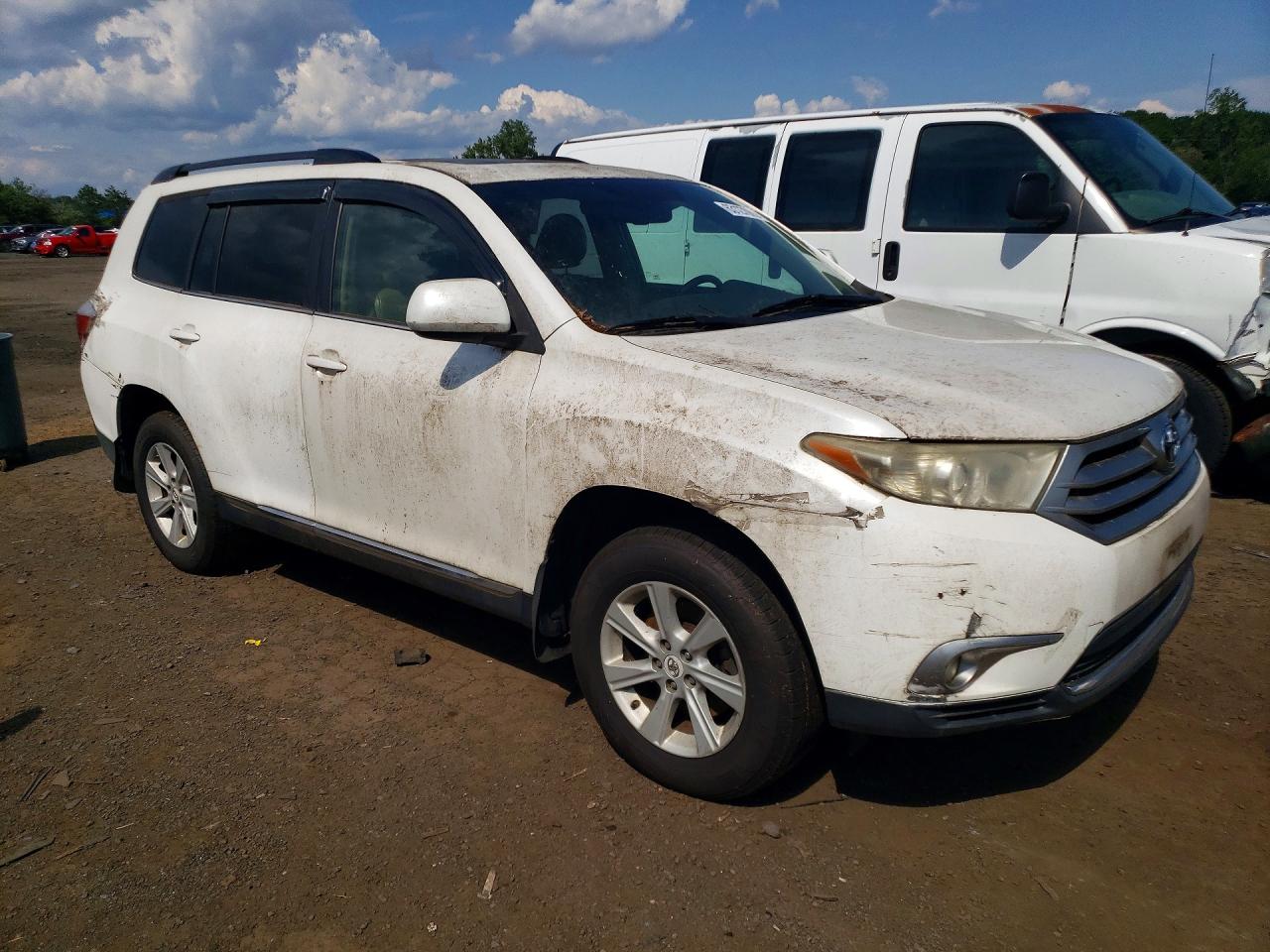 2012 Toyota Highlander Se White vin: 5TDBK3EH3CS151631