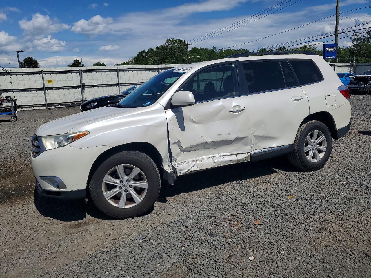 2013 Toyota Highlander Se White vin: 5TDBK3EH3DS199731