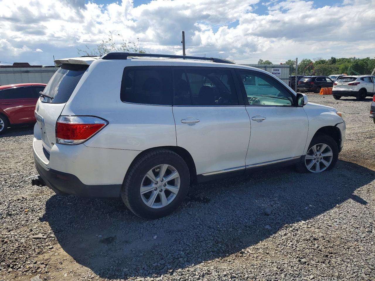 2013 Toyota Highlander Se White vin: 5TDBK3EH3DS199731