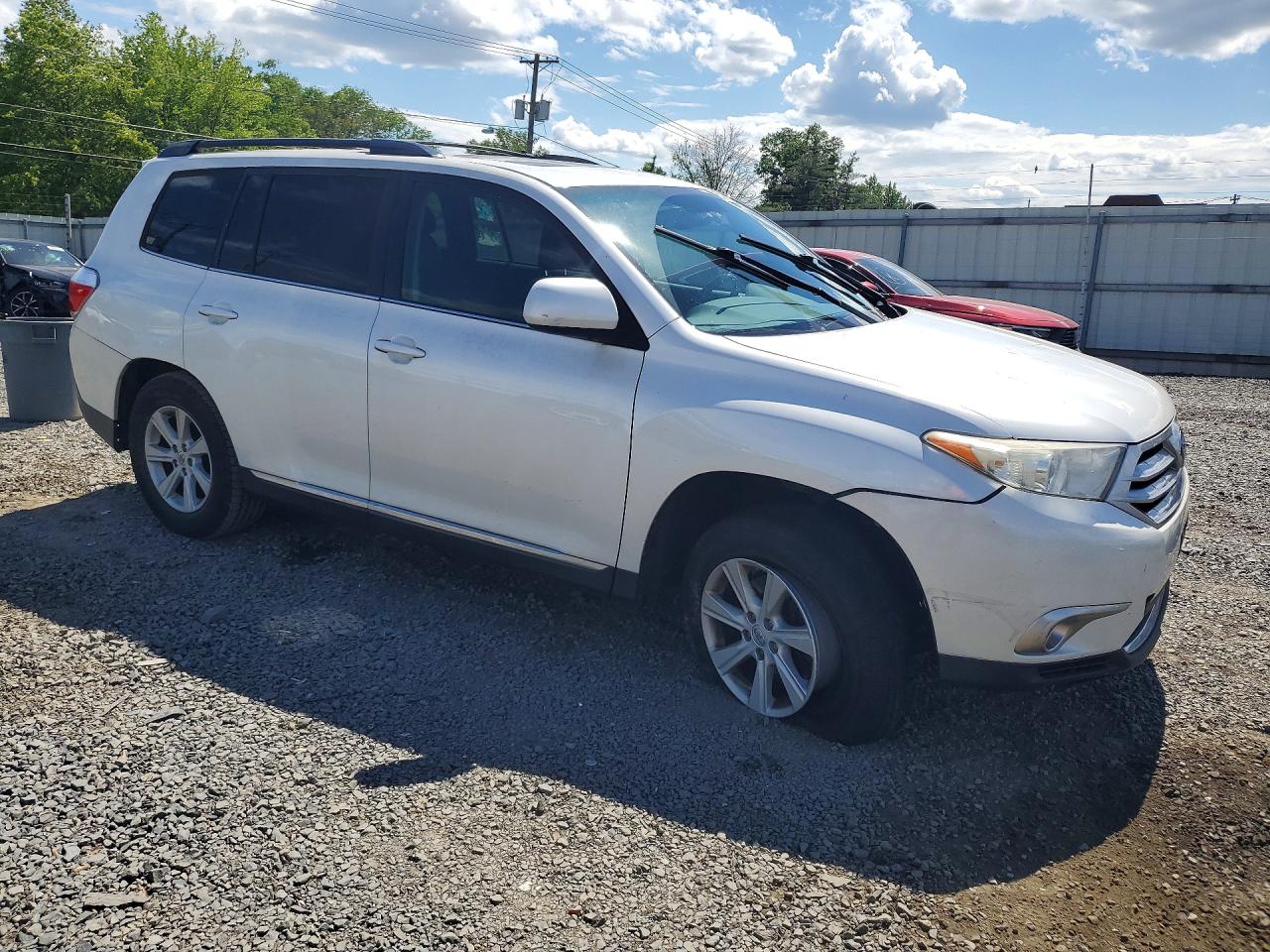 2013 Toyota Highlander Se White vin: 5TDBK3EH3DS199731