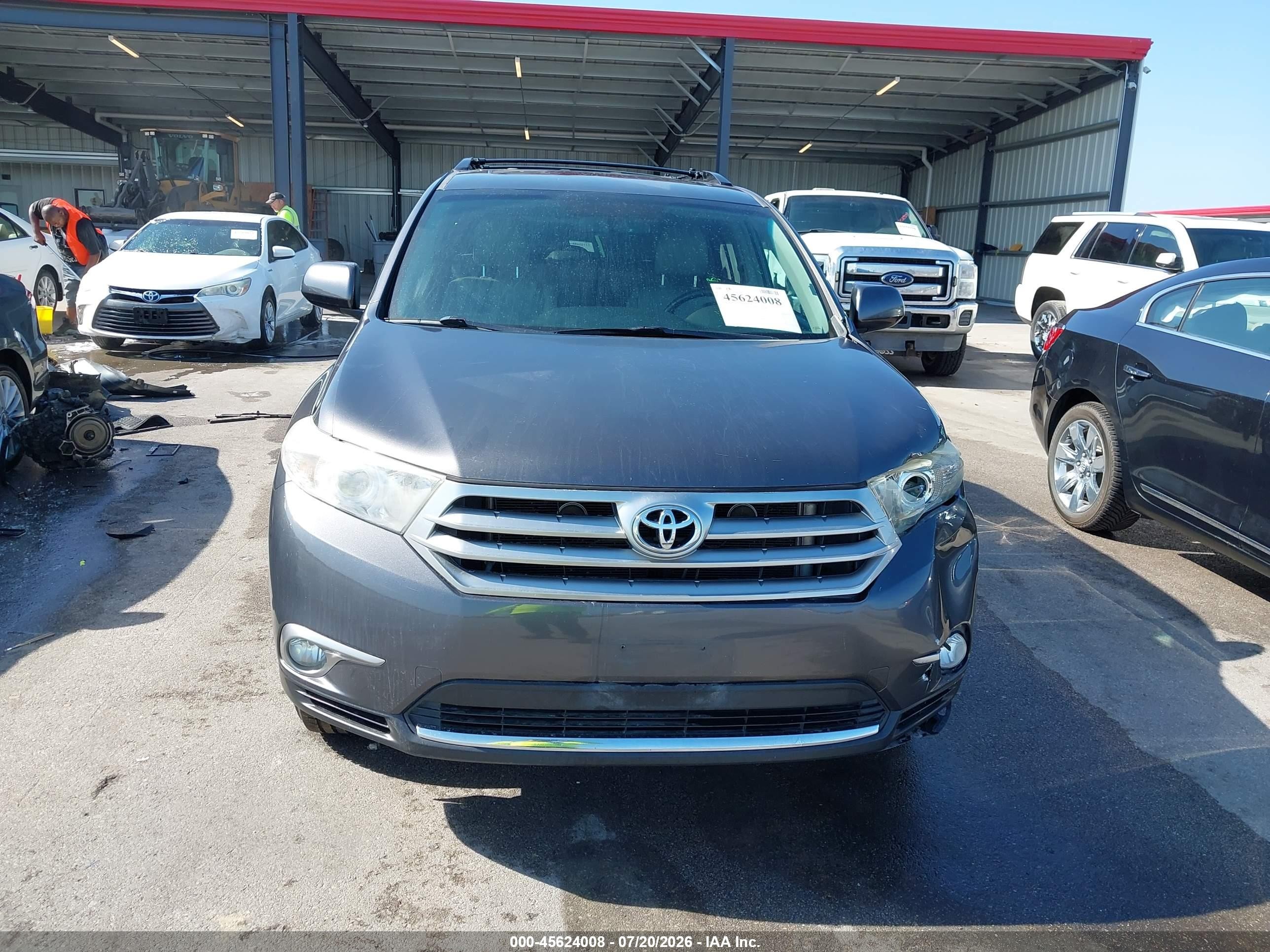 2013 Toyota Highlander Se V6 Gray vin: 5TDBK3EH3DS219654