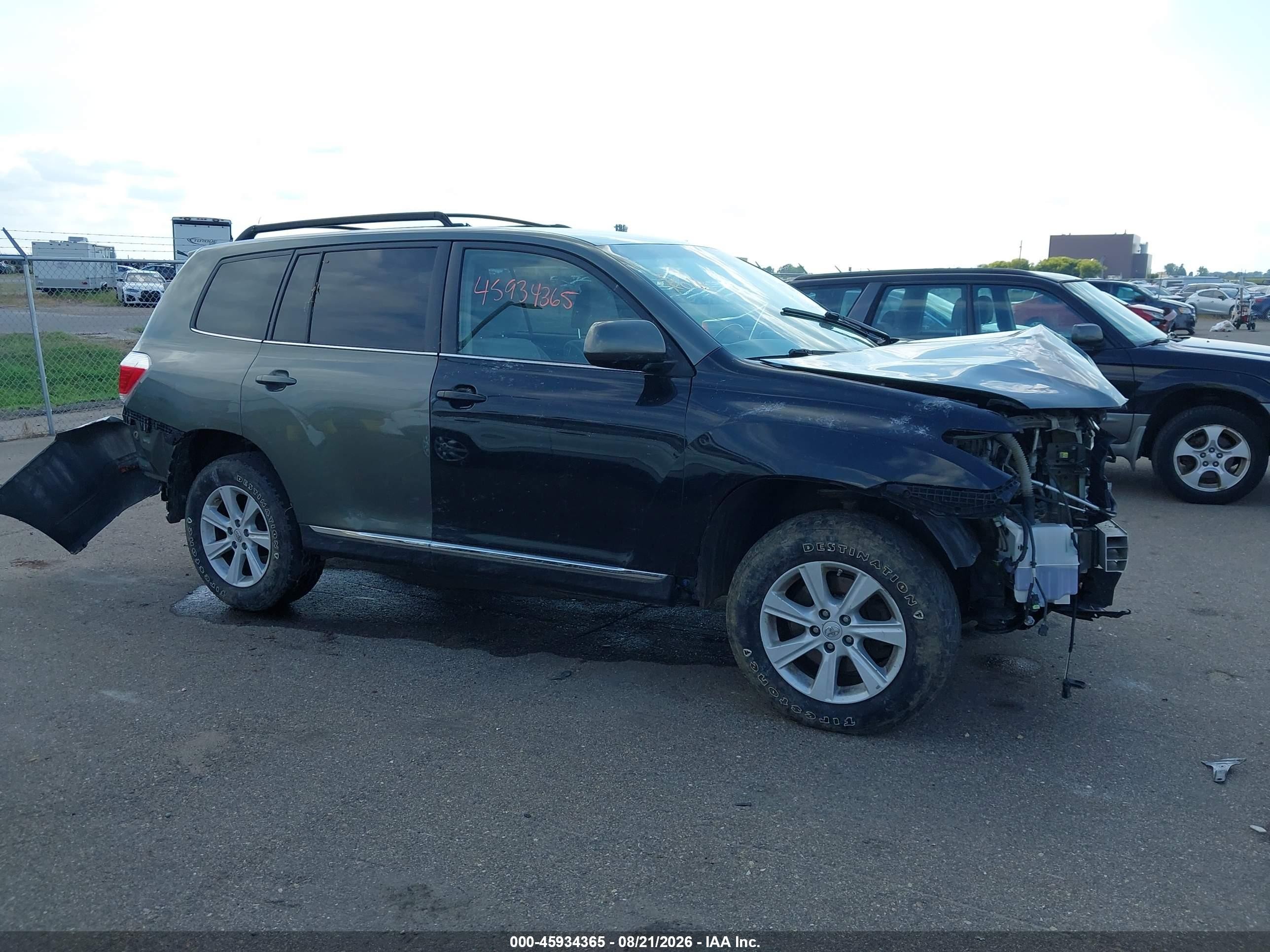 2013 Toyota Highlander Base V6 Green vin: 5TDBK3EH3DS239788