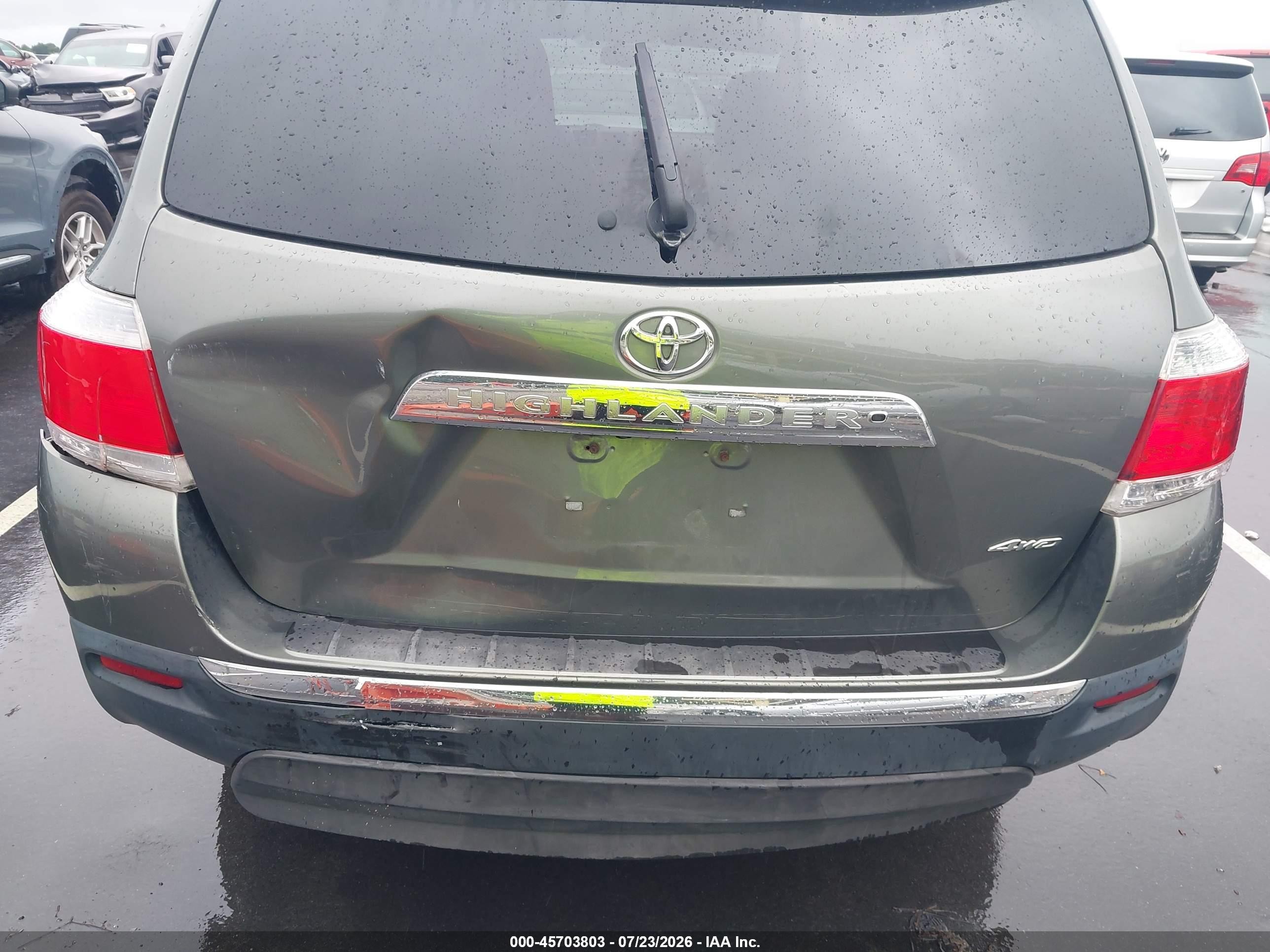 2011 Toyota Highlander Se V6 Gray vin: 5TDBK3EH4BS049723