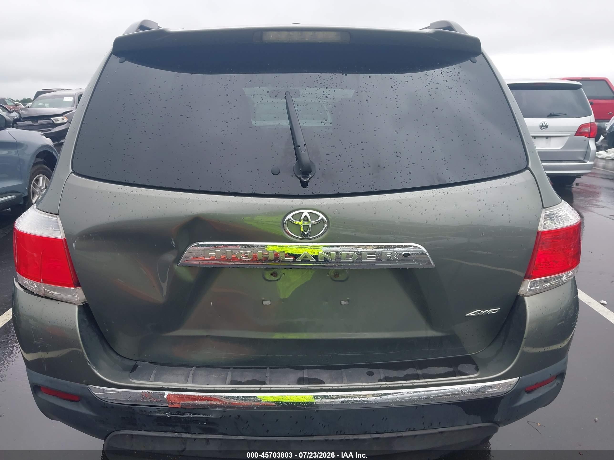 2011 Toyota Highlander Se V6 Gray vin: 5TDBK3EH4BS049723