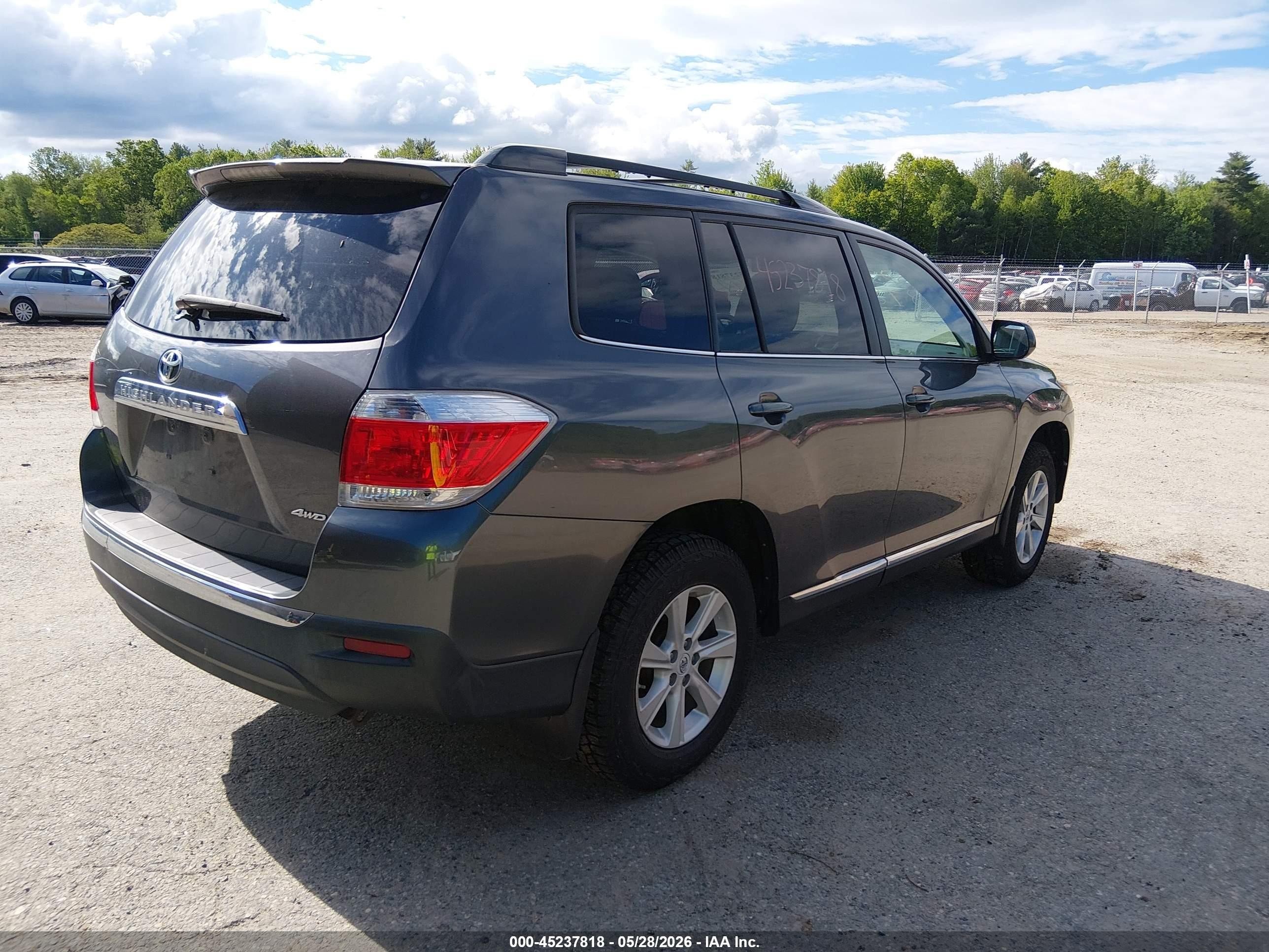 2011 Toyota Highlander Se V6 Gray vin: 5TDBK3EH4BS086318