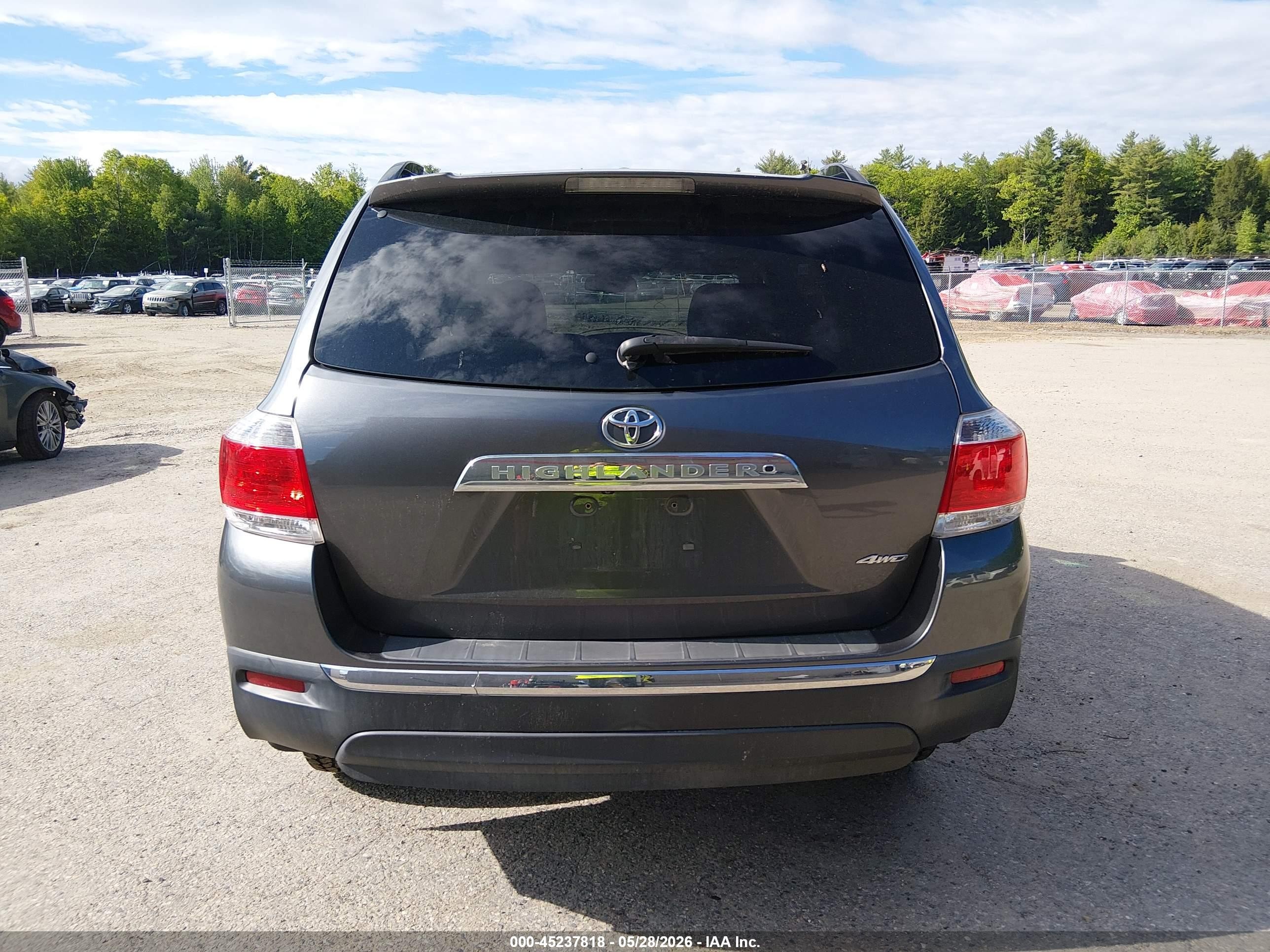 2011 Toyota Highlander Se V6 Gray vin: 5TDBK3EH4BS086318