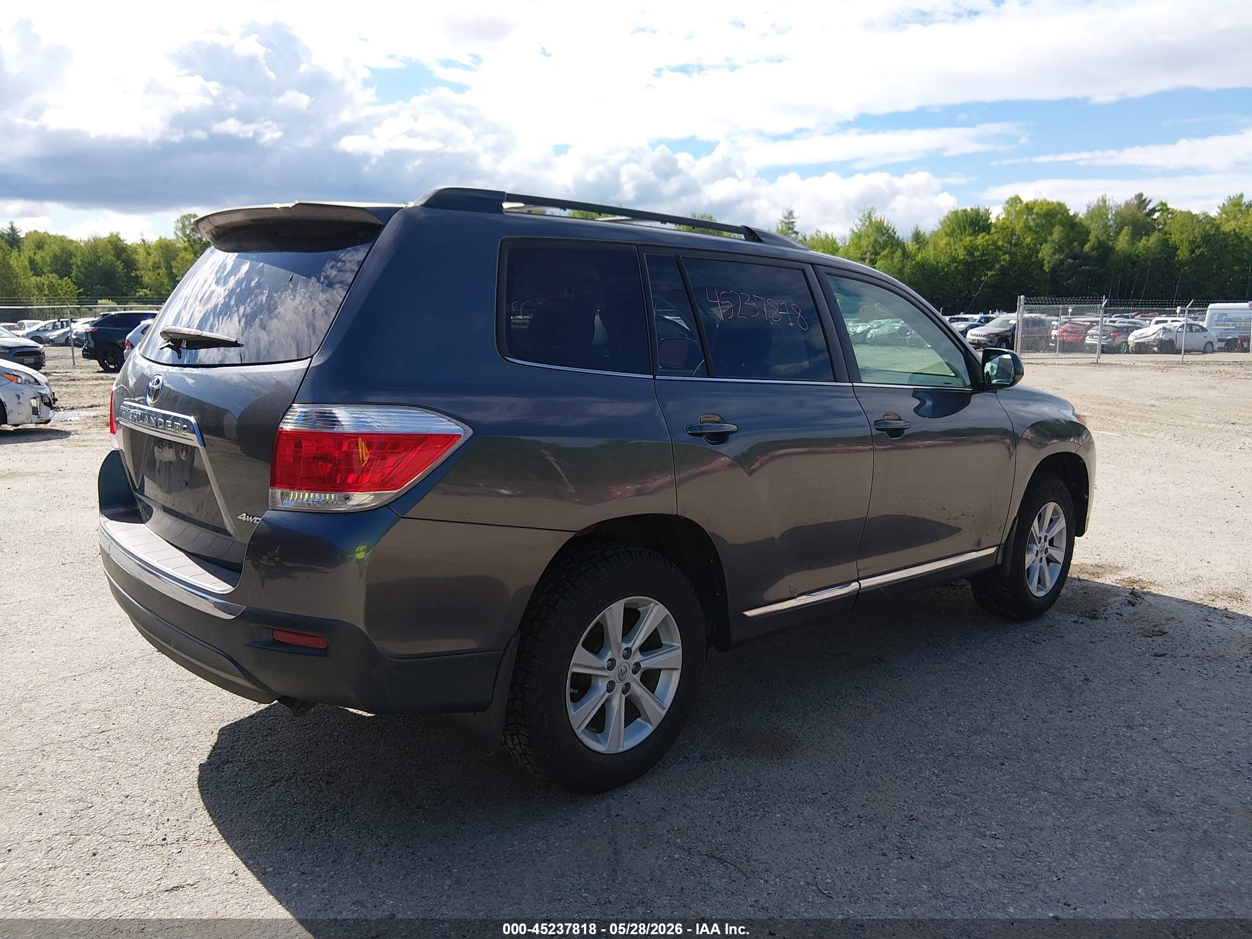 2011 Toyota Highlander Se V6 Gray vin: 5TDBK3EH4BS086318