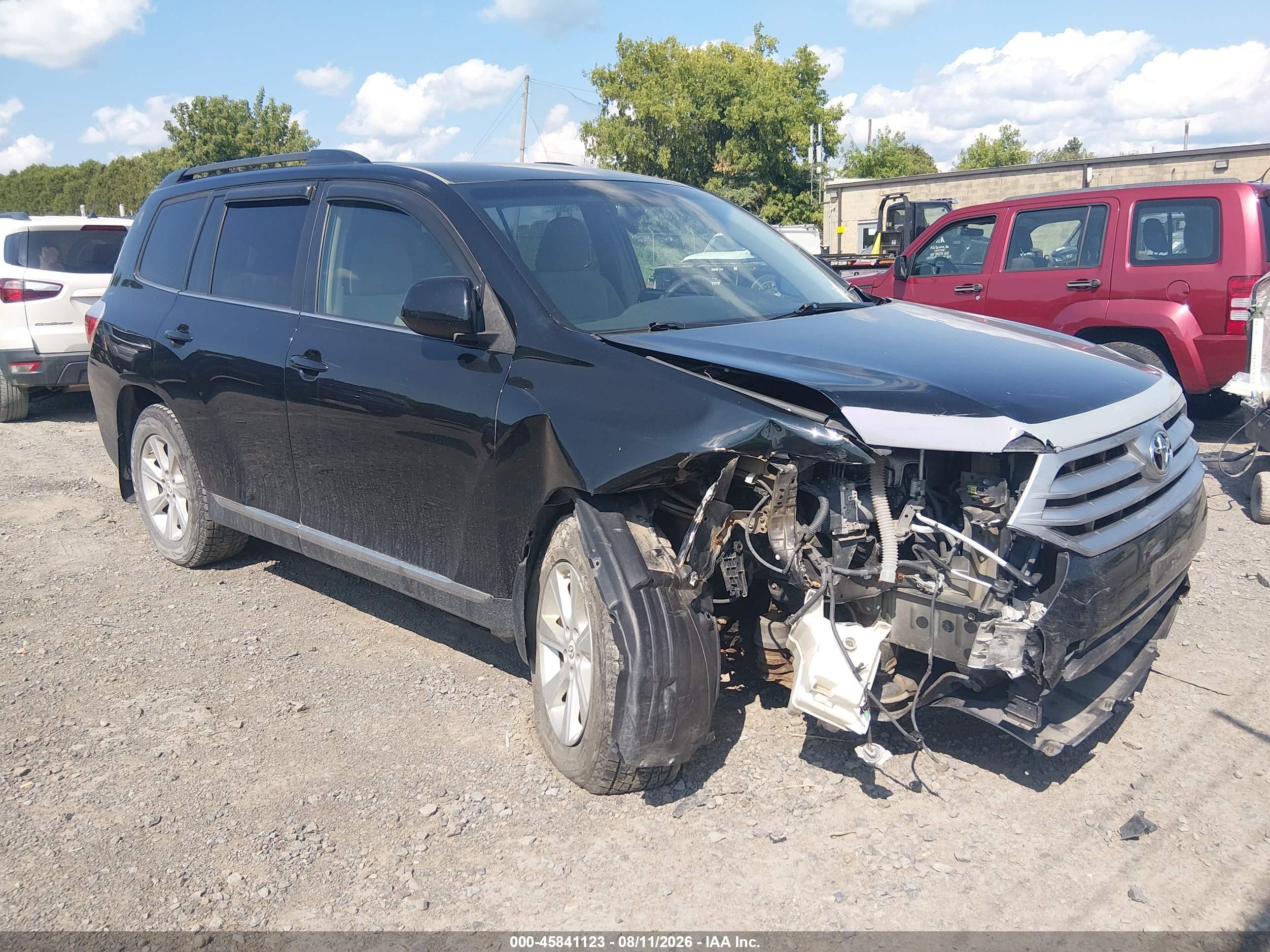2011 Toyota Highlander Base V6 Black vin: 5TDBK3EH4BS090014