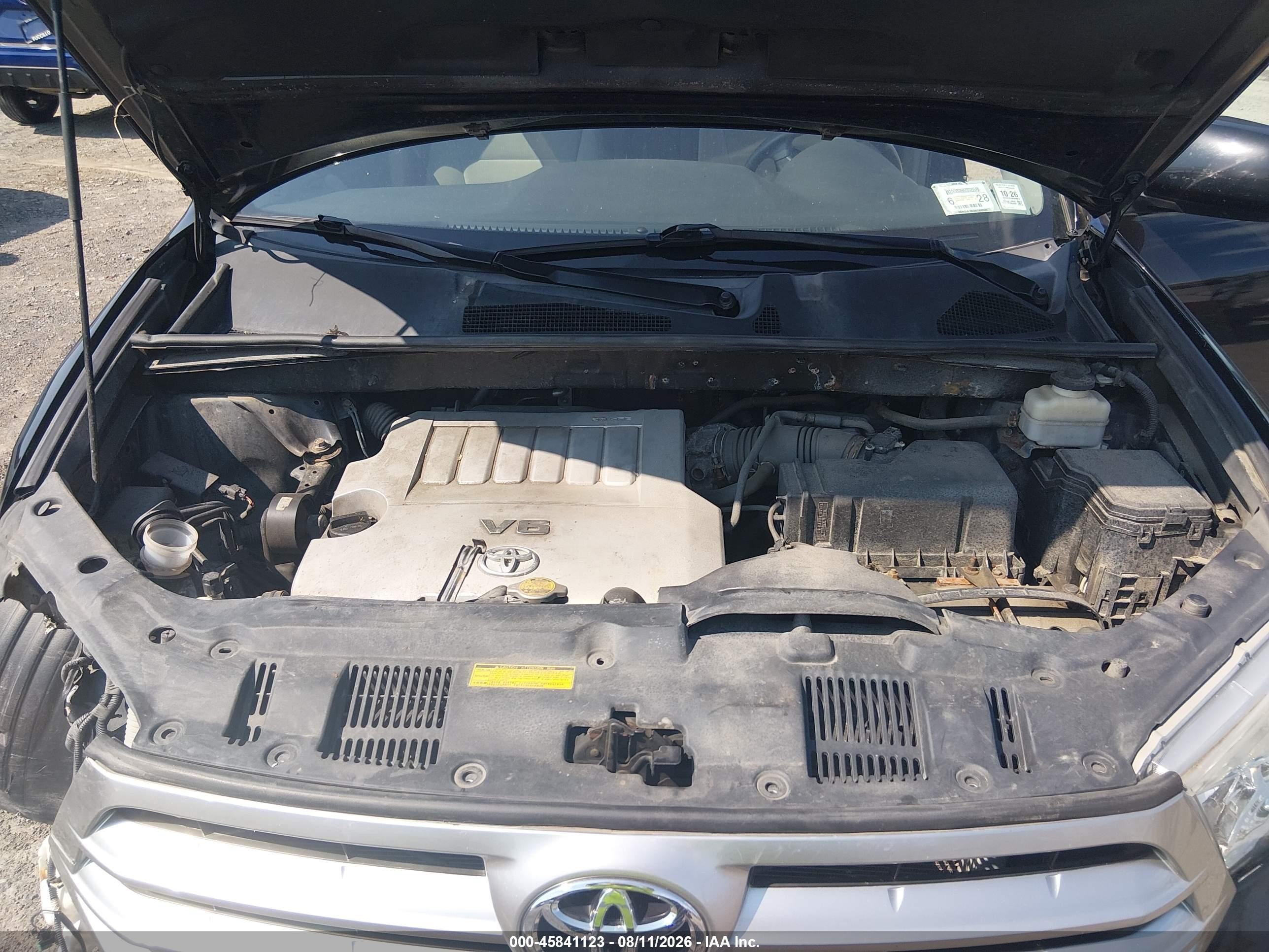 2011 Toyota Highlander Base V6 Black vin: 5TDBK3EH4BS090014
