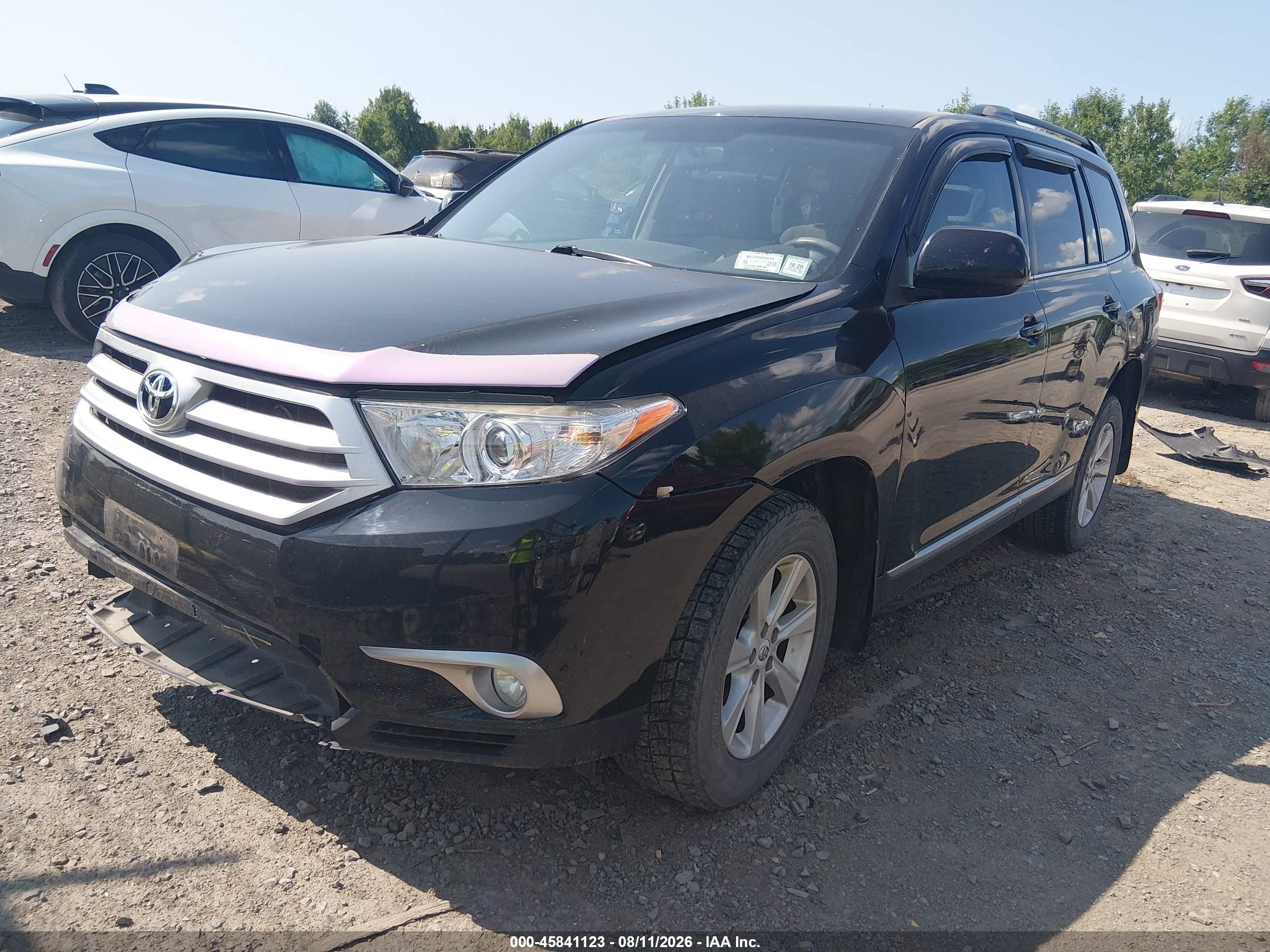 2011 Toyota Highlander Base V6 Black vin: 5TDBK3EH4BS090014