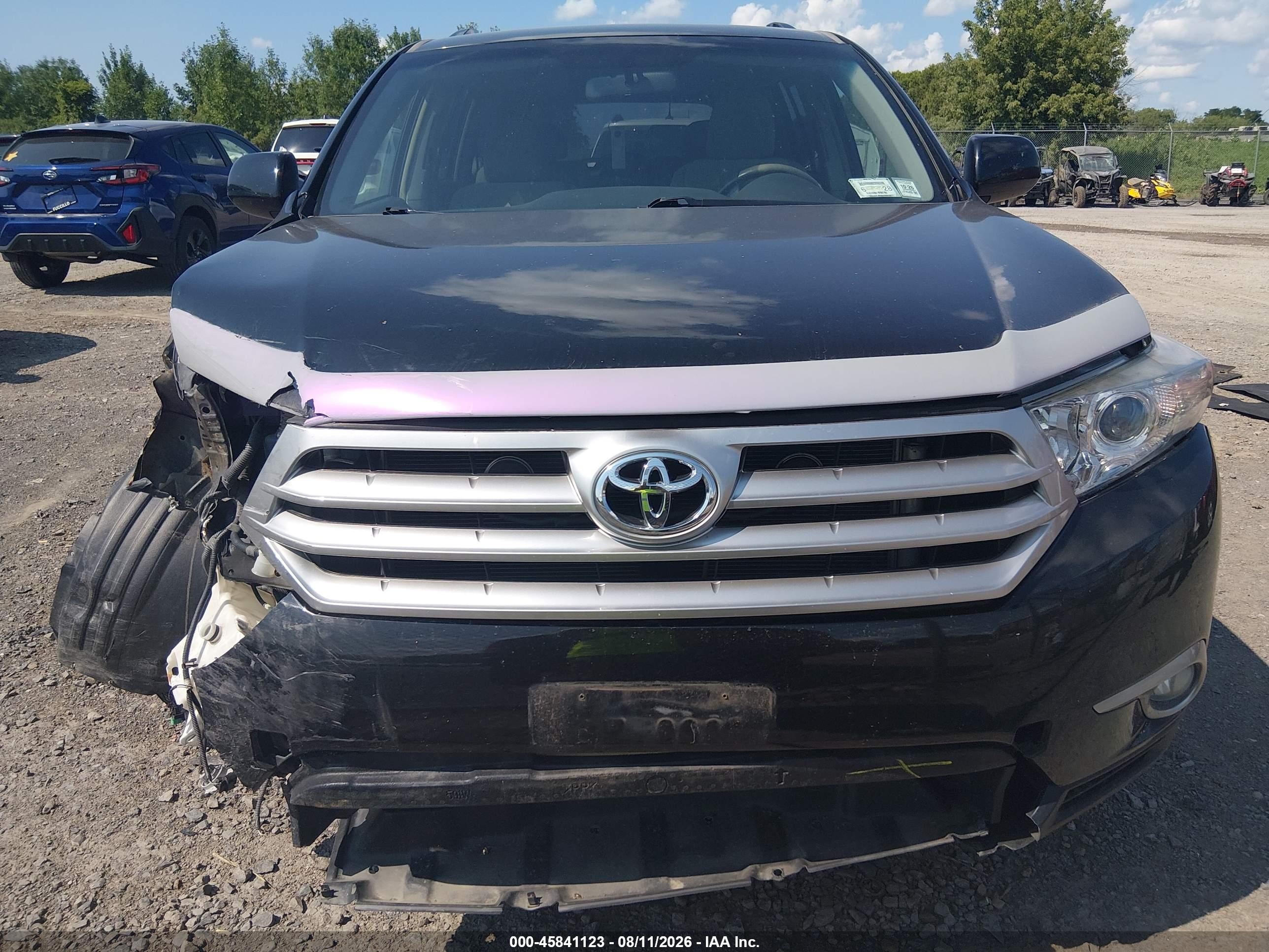 2011 Toyota Highlander Base V6 Black vin: 5TDBK3EH4BS090014
