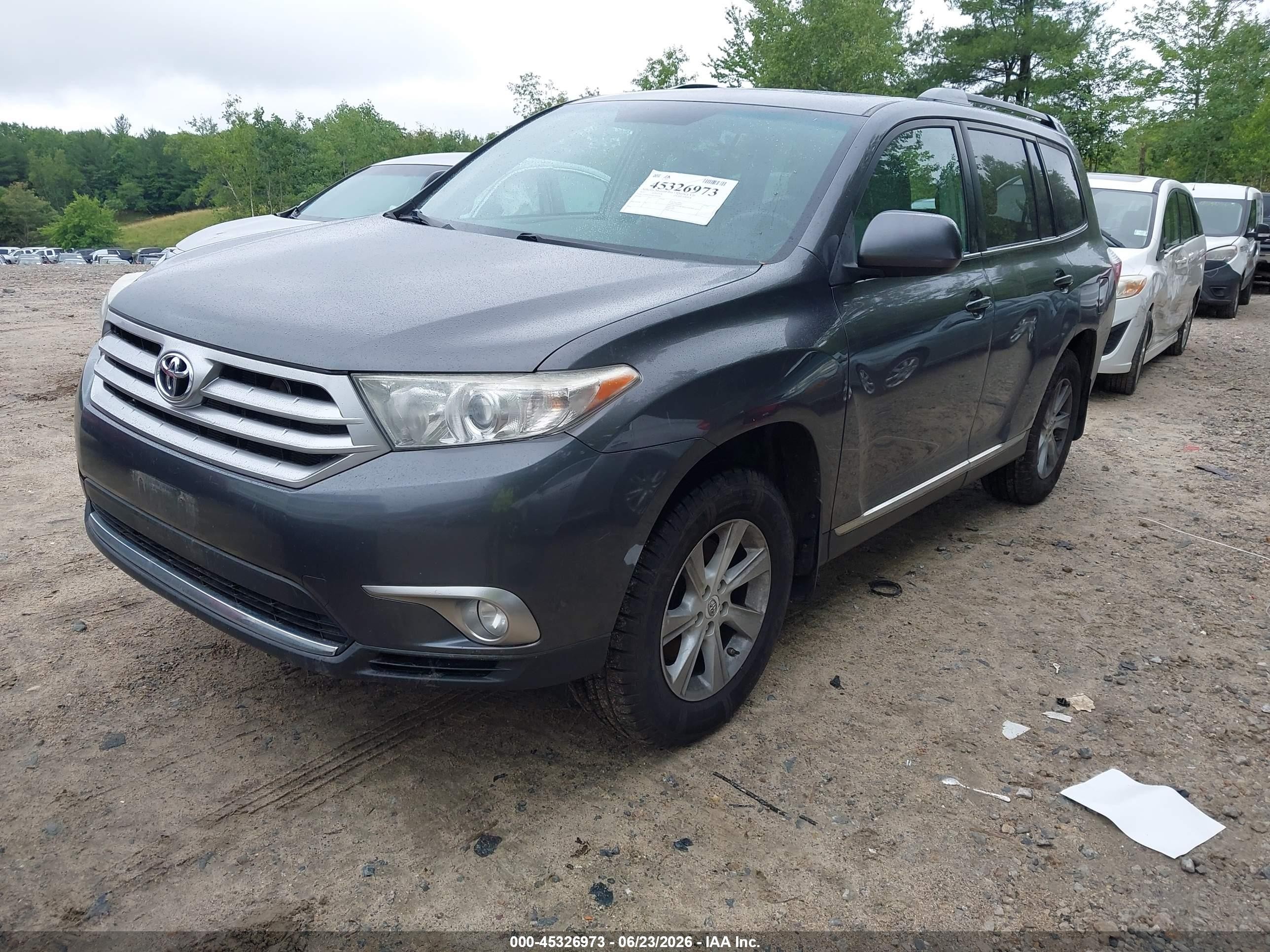 2012 Toyota Highlander Se V6 Gray vin: 5TDBK3EH4CS099782