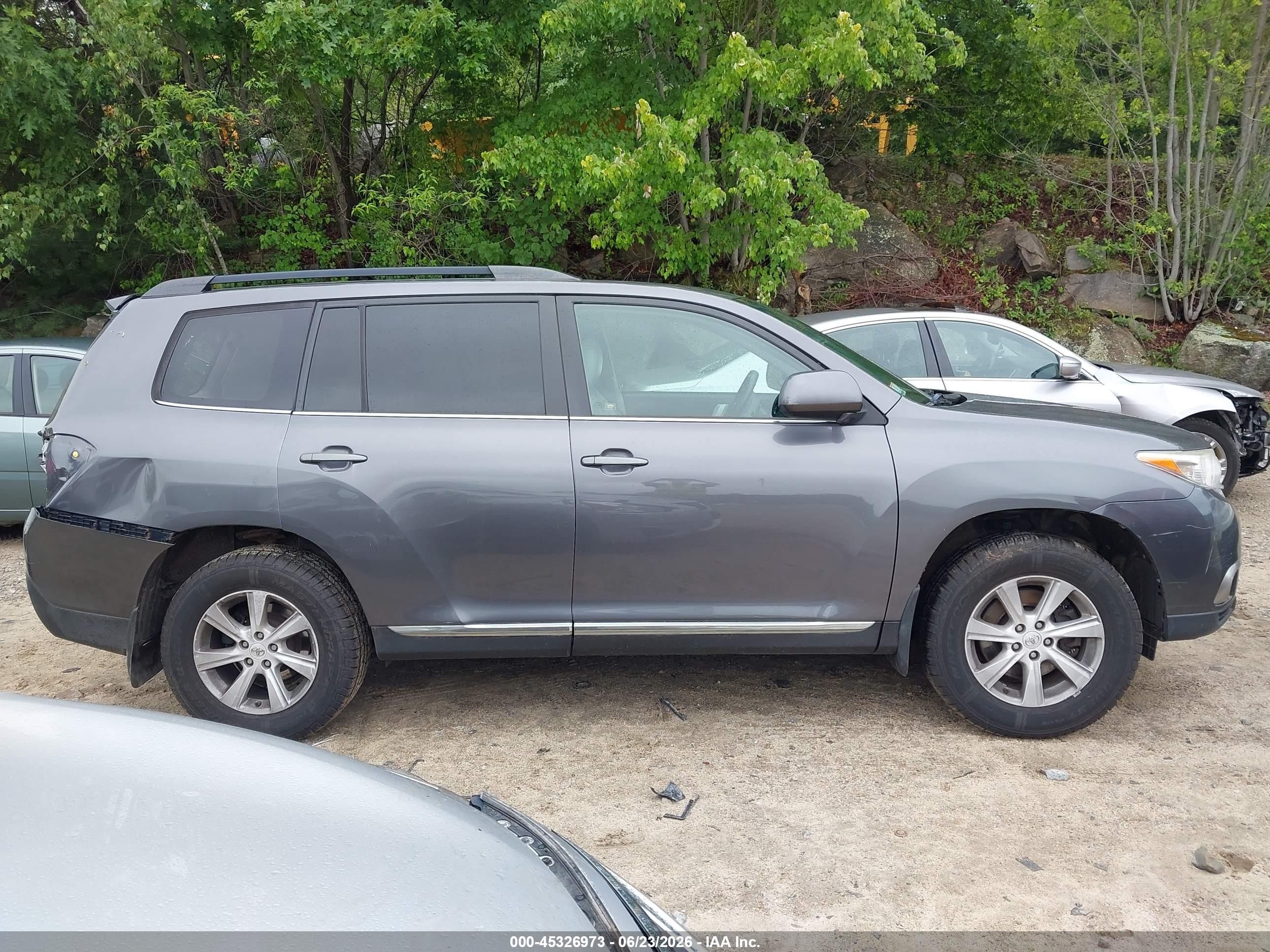 2012 Toyota Highlander Se V6 Gray vin: 5TDBK3EH4CS099782