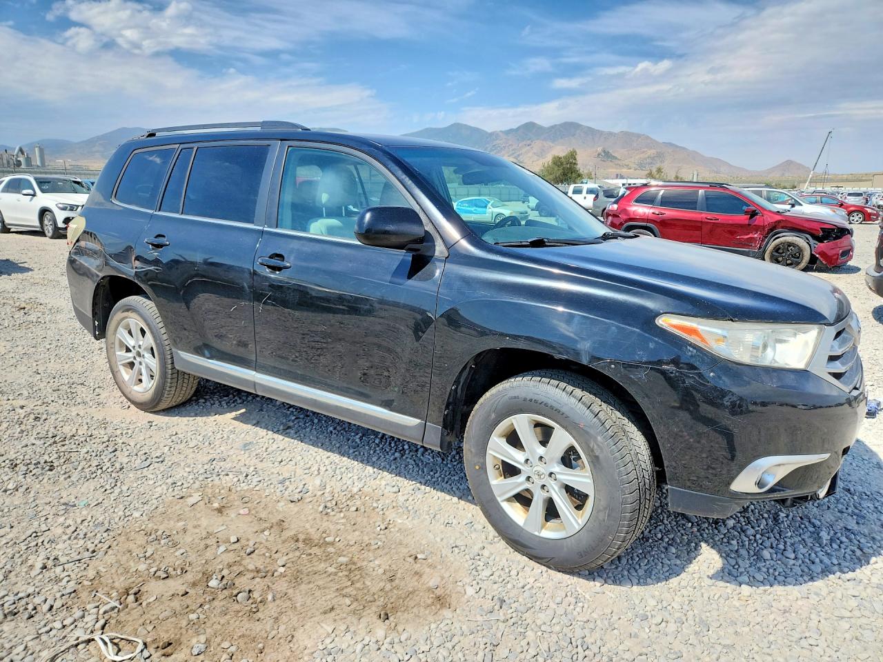 2012 Toyota Highlander Base Black vin: 5TDBK3EH4CS112076