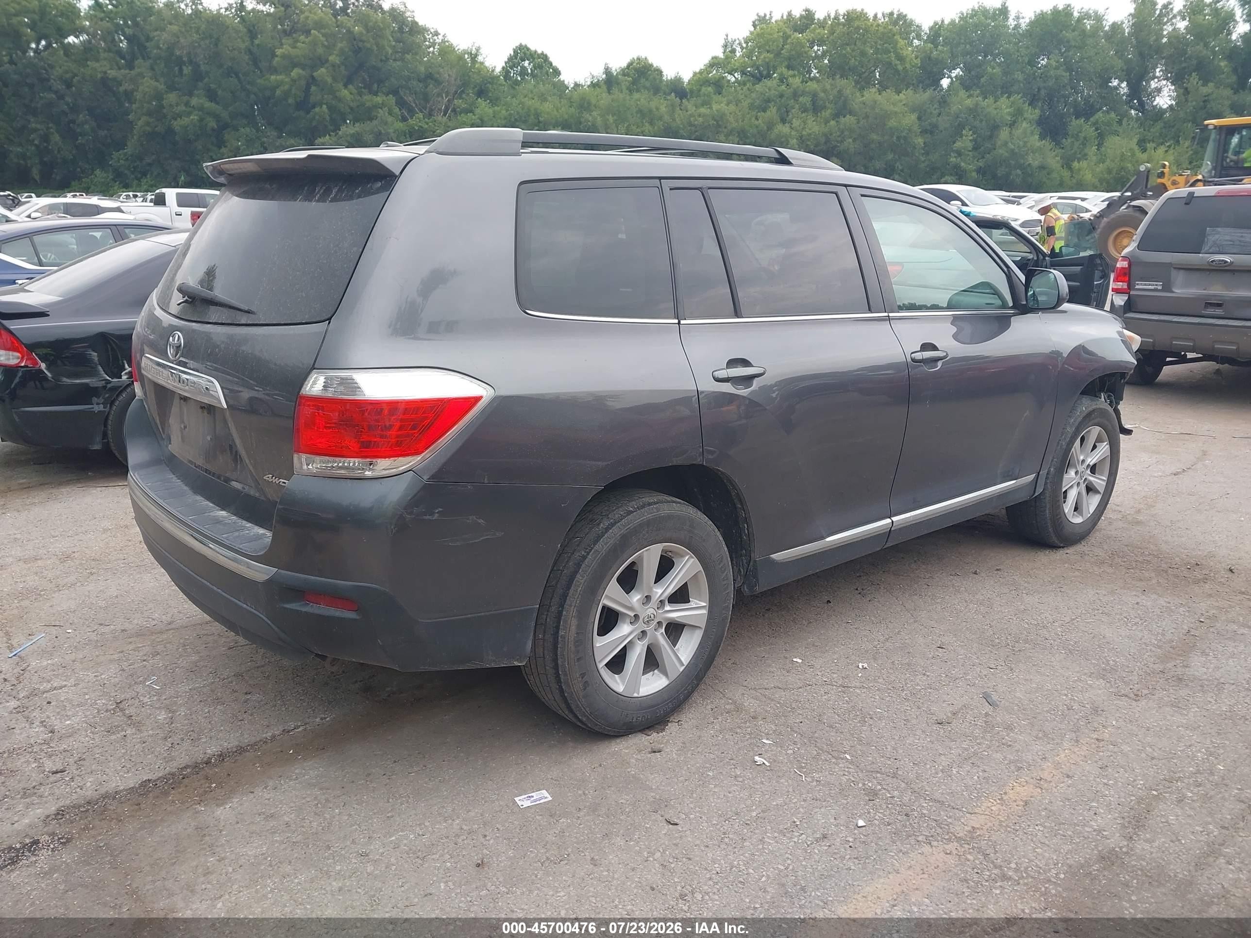 2012 Toyota Highlander Se V6 Gray vin: 5TDBK3EH4CS132991
