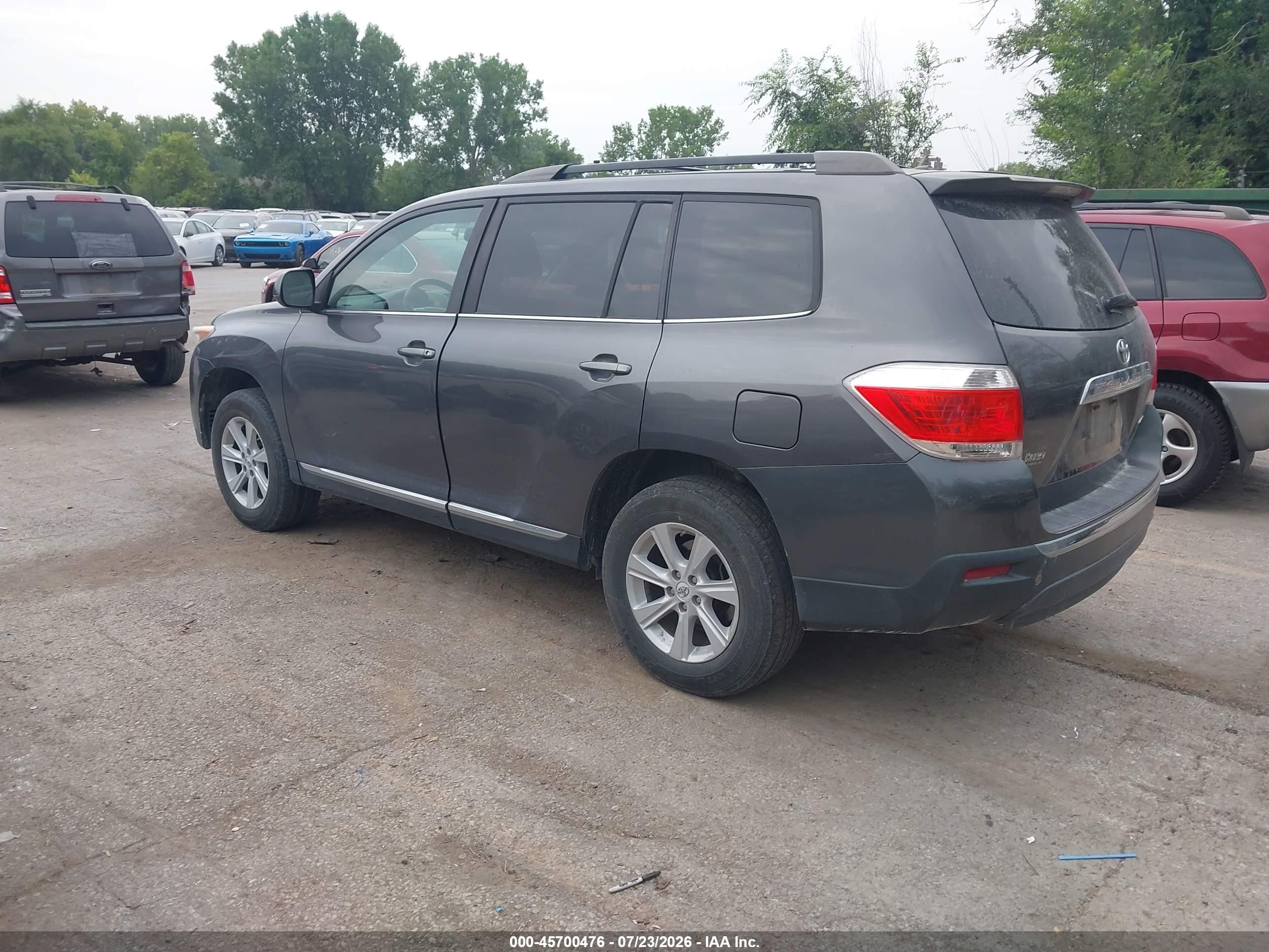 2012 Toyota Highlander Se V6 Gray vin: 5TDBK3EH4CS132991