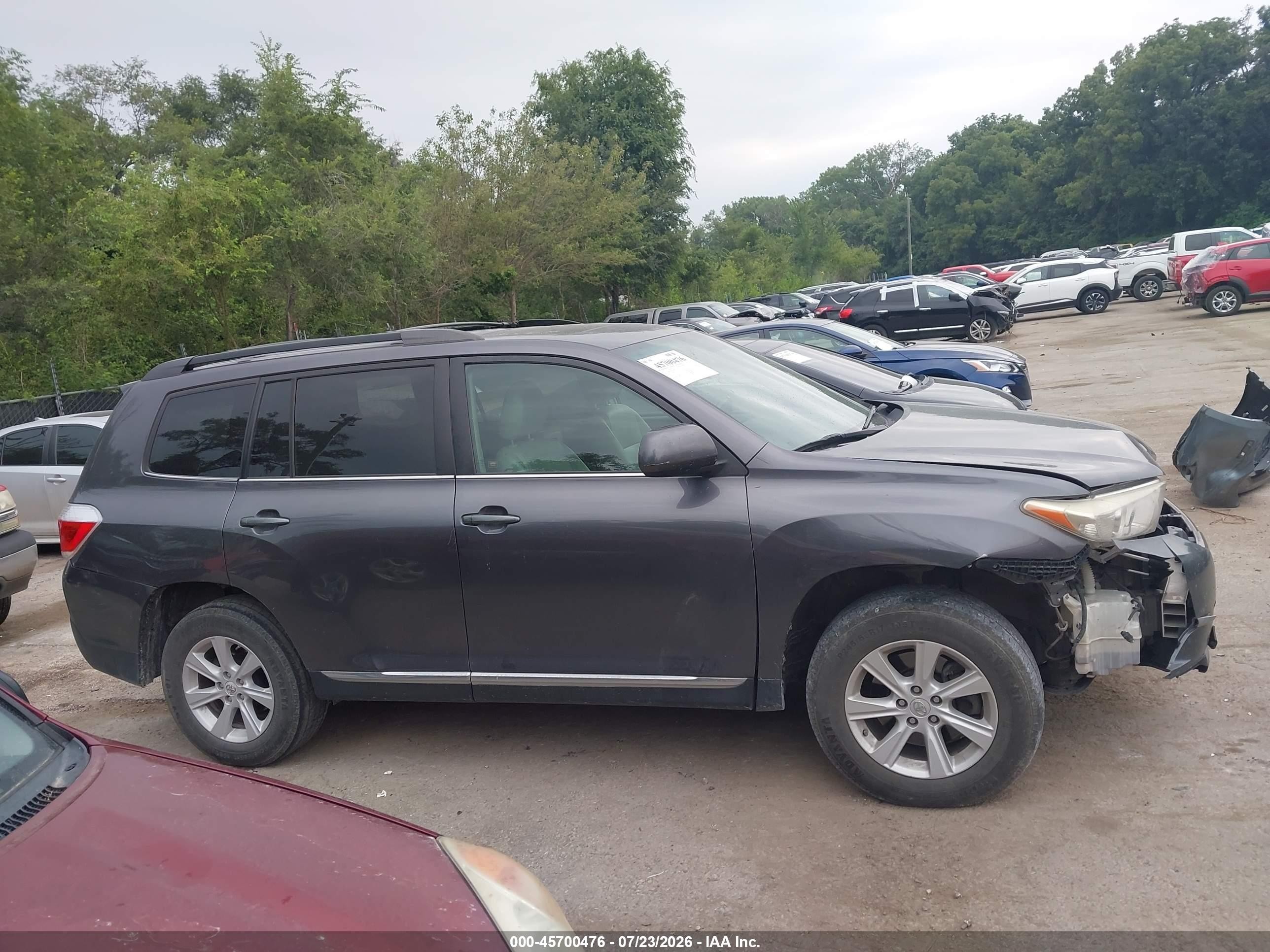 2012 Toyota Highlander Se V6 Gray vin: 5TDBK3EH4CS132991