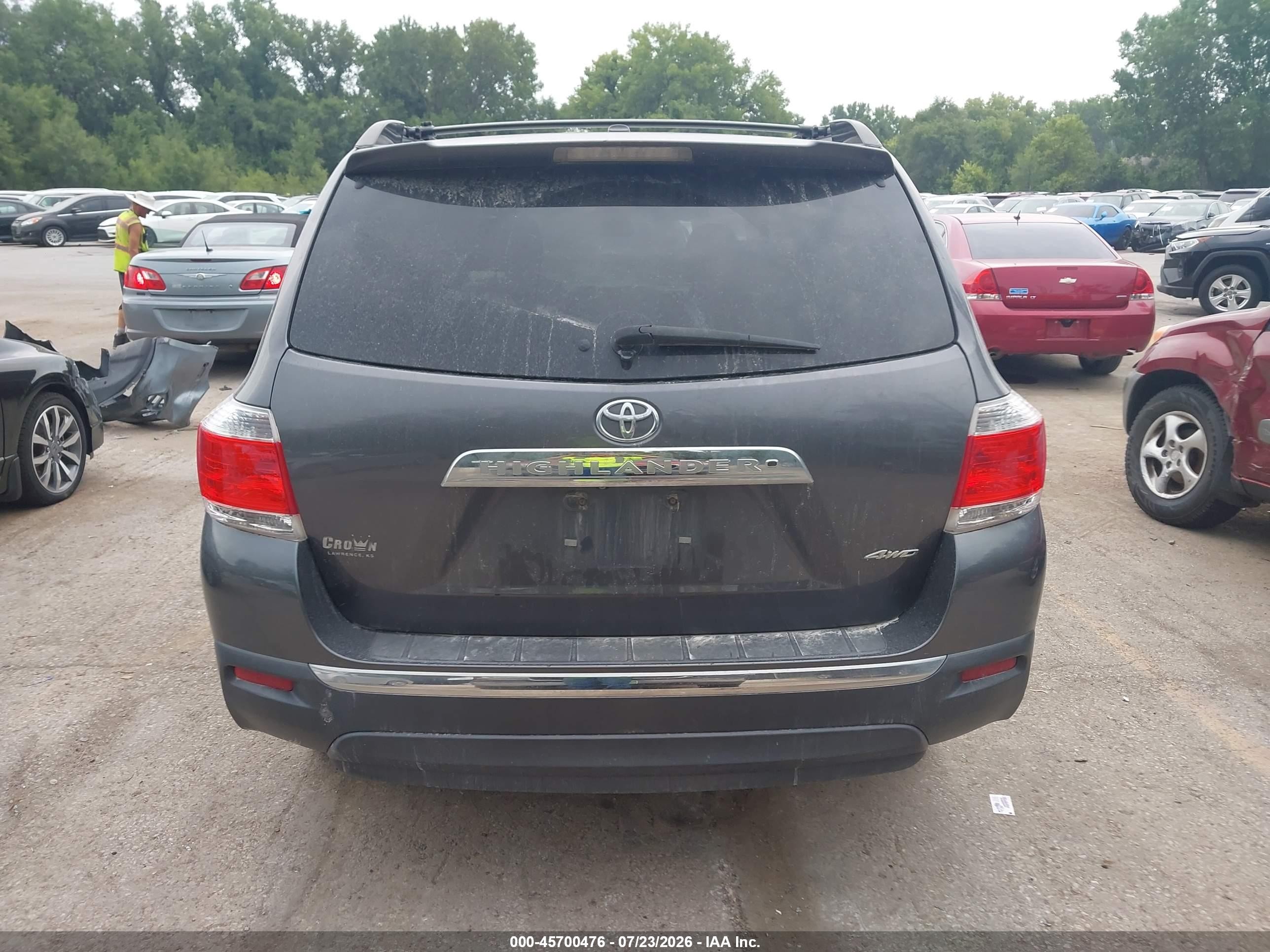 2012 Toyota Highlander Se V6 Gray vin: 5TDBK3EH4CS132991