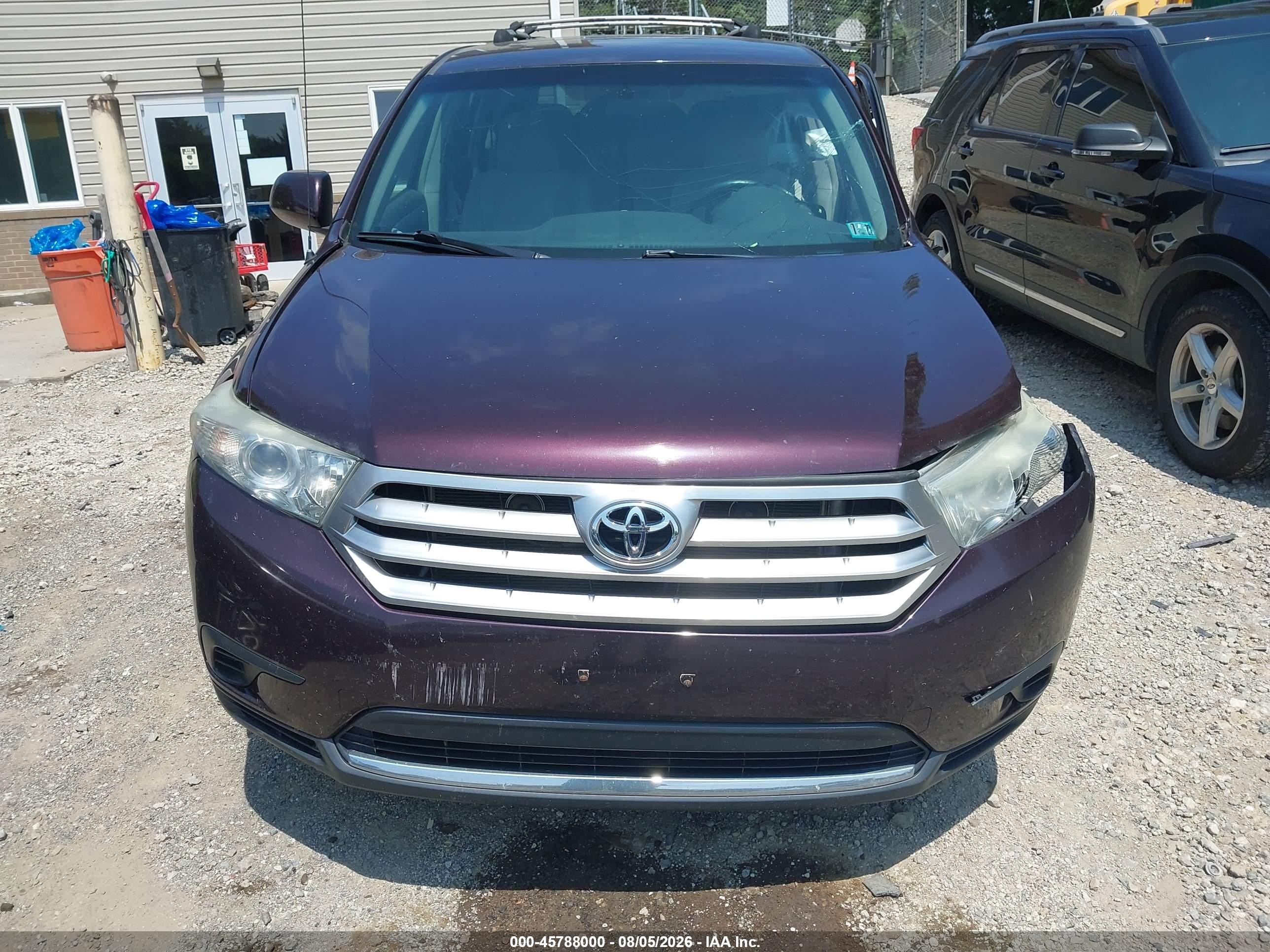2012 Toyota Highlander Base V6 Maroon vin: 5TDBK3EH4CS154845