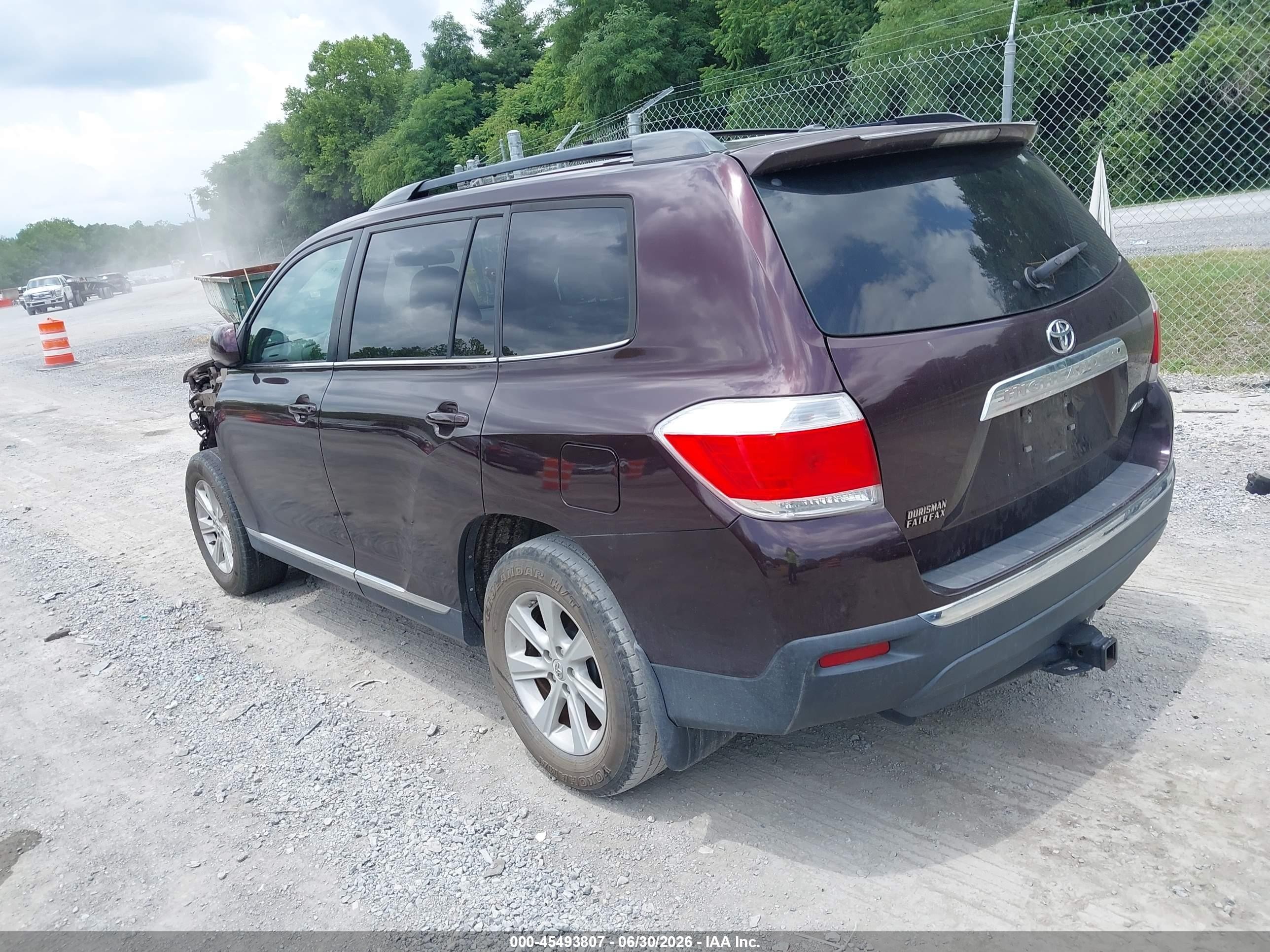 2012 Toyota Highlander Base V6 Brown vin: 5TDBK3EH4CS160855