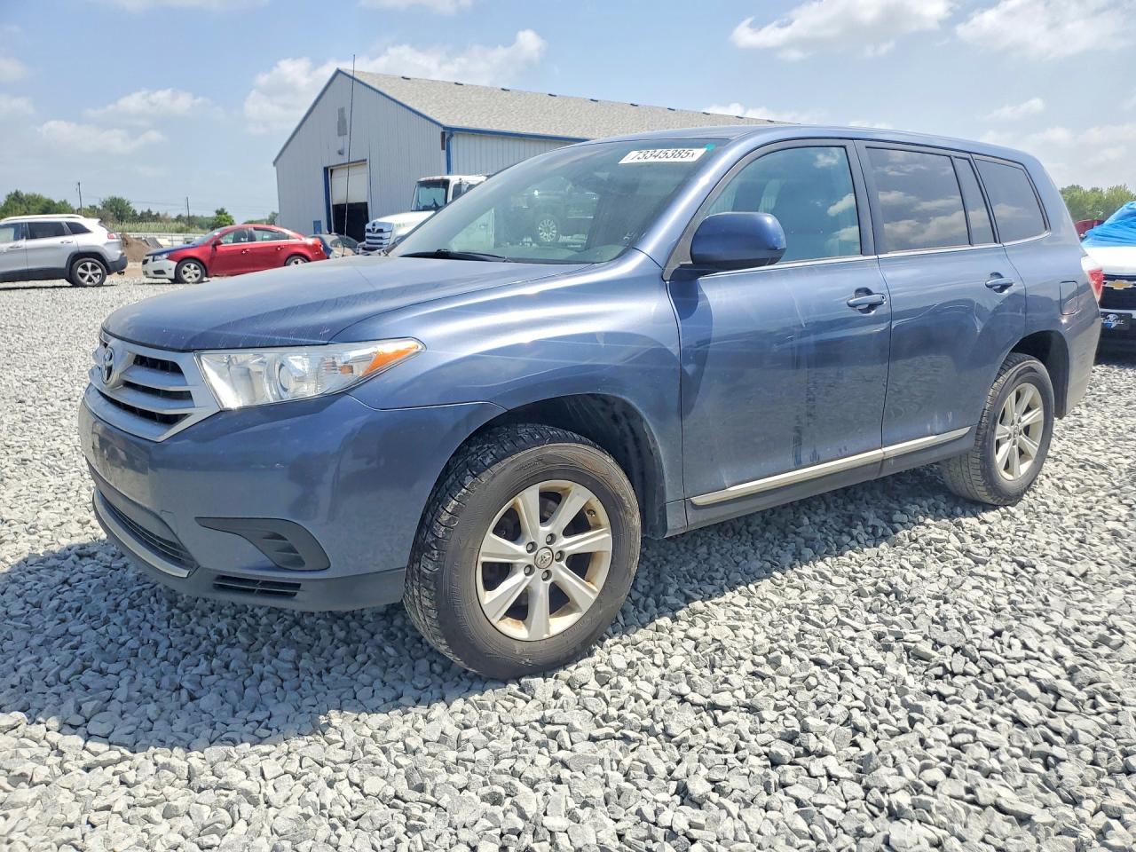 2012 Toyota Highlander Base Blue vin: 5TDBK3EH4CS163223