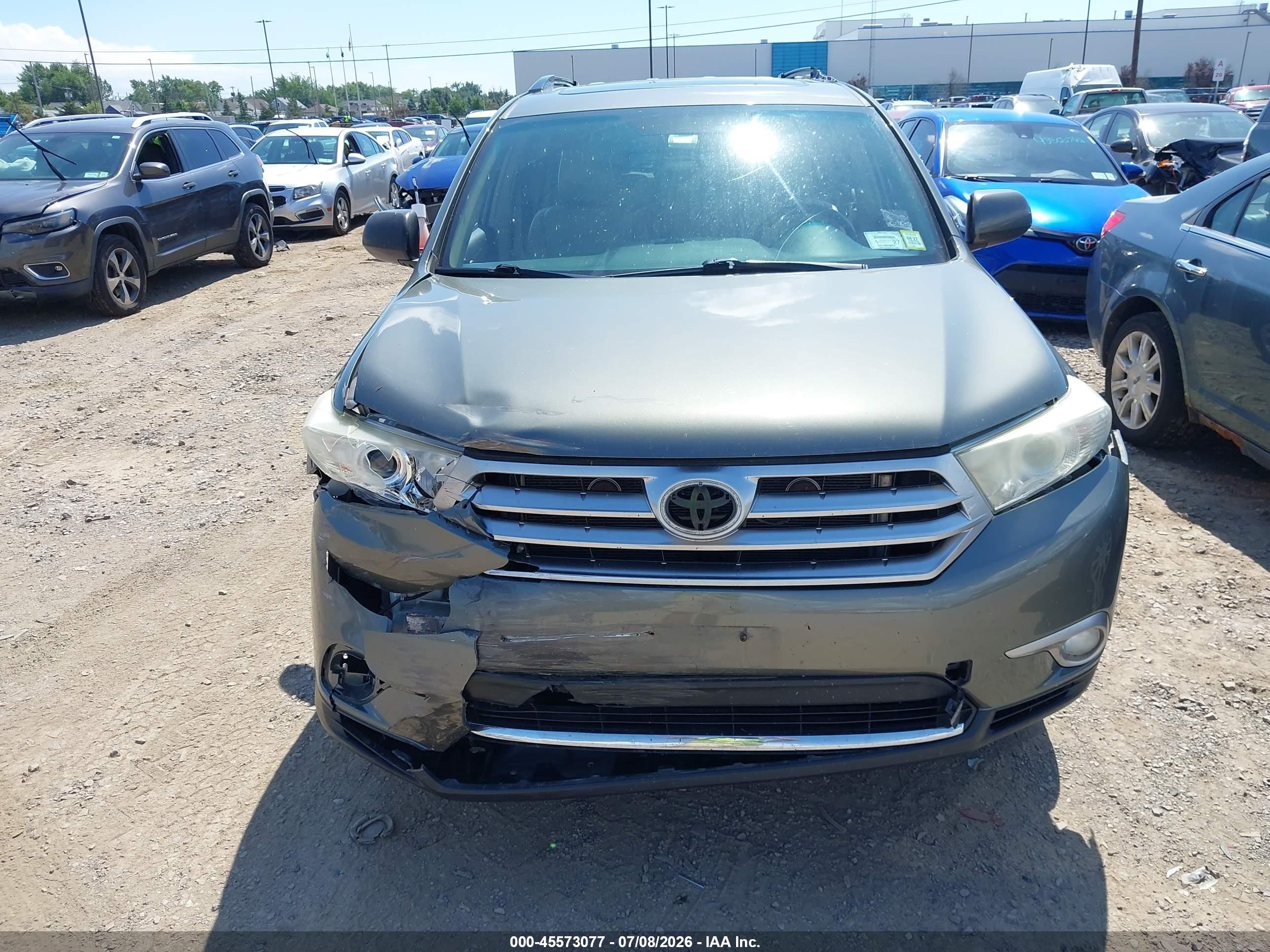2012 Toyota Highlander Se V6 Gray vin: 5TDBK3EH4CS165487