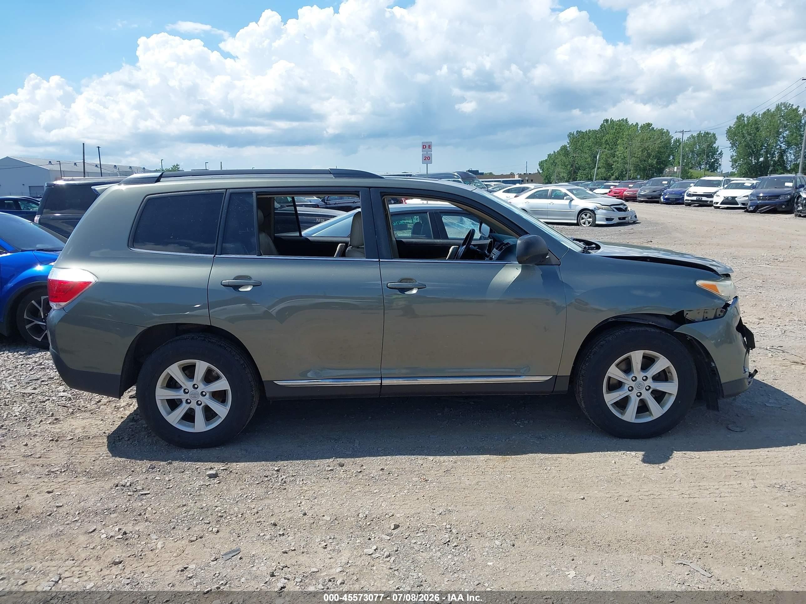 2012 Toyota Highlander Se V6 Gray vin: 5TDBK3EH4CS165487