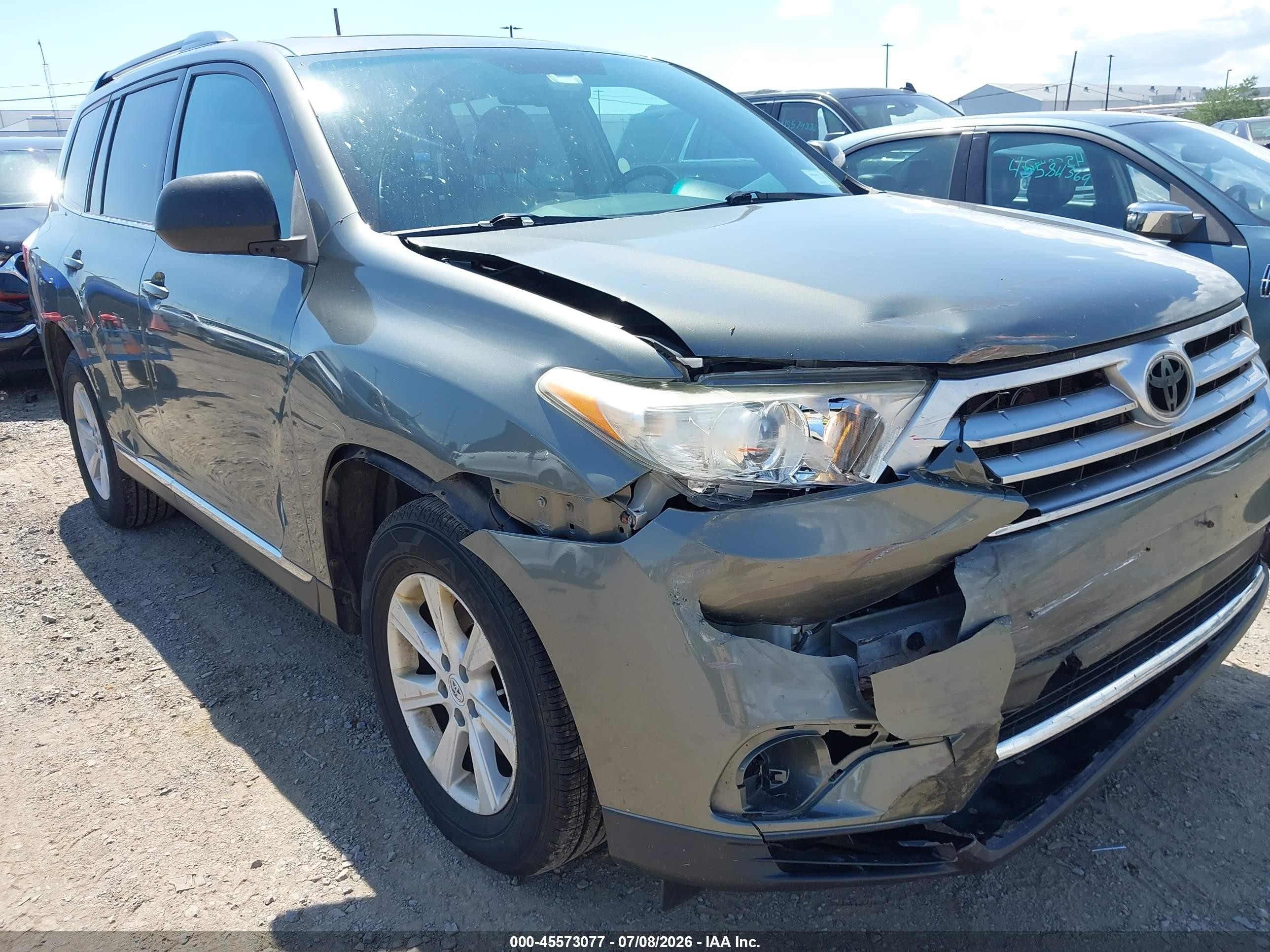 2012 Toyota Highlander Se V6 Gray vin: 5TDBK3EH4CS165487