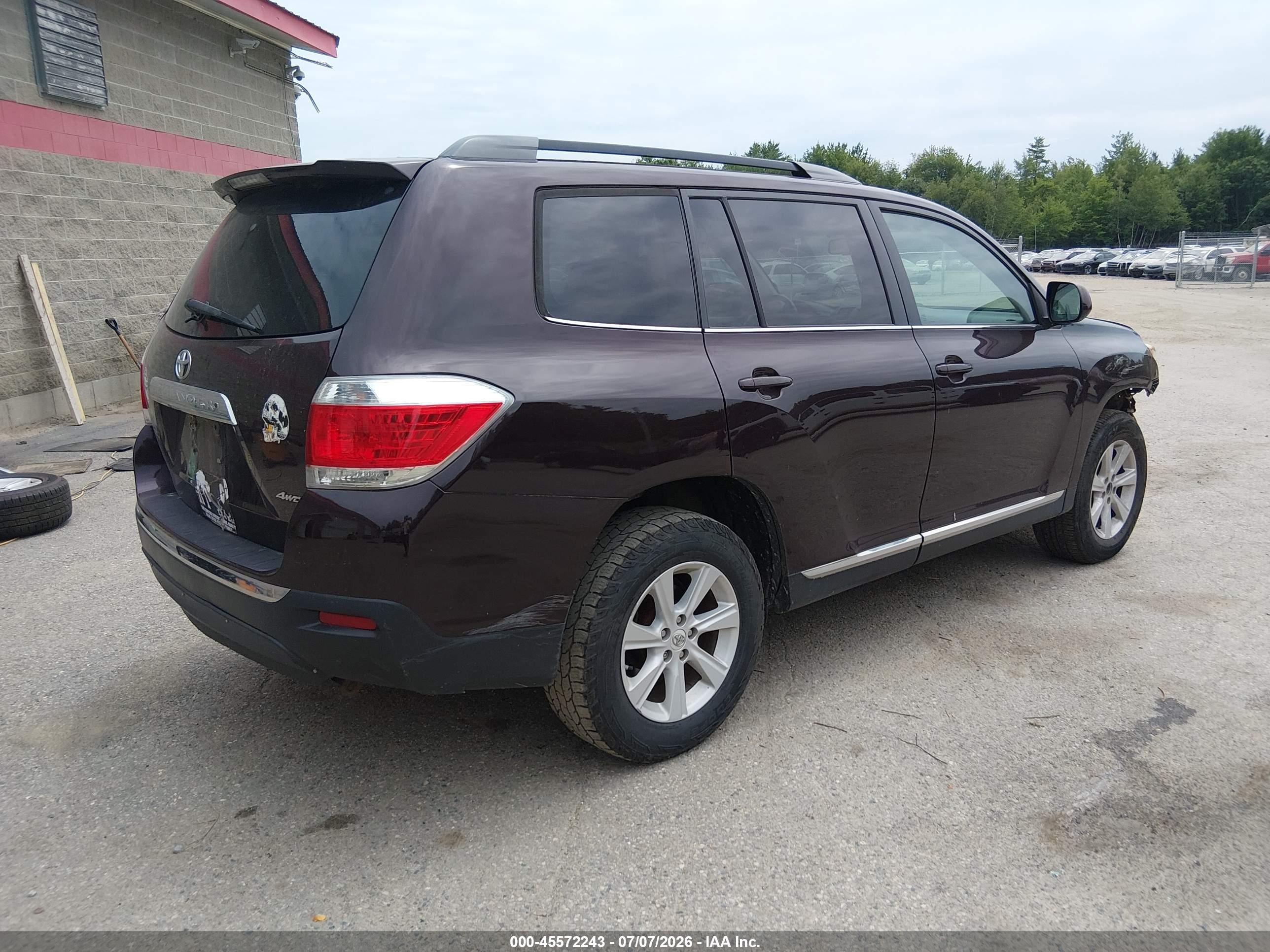 2012 Toyota Highlander Se V6 Maroon vin: 5TDBK3EH4CS170222