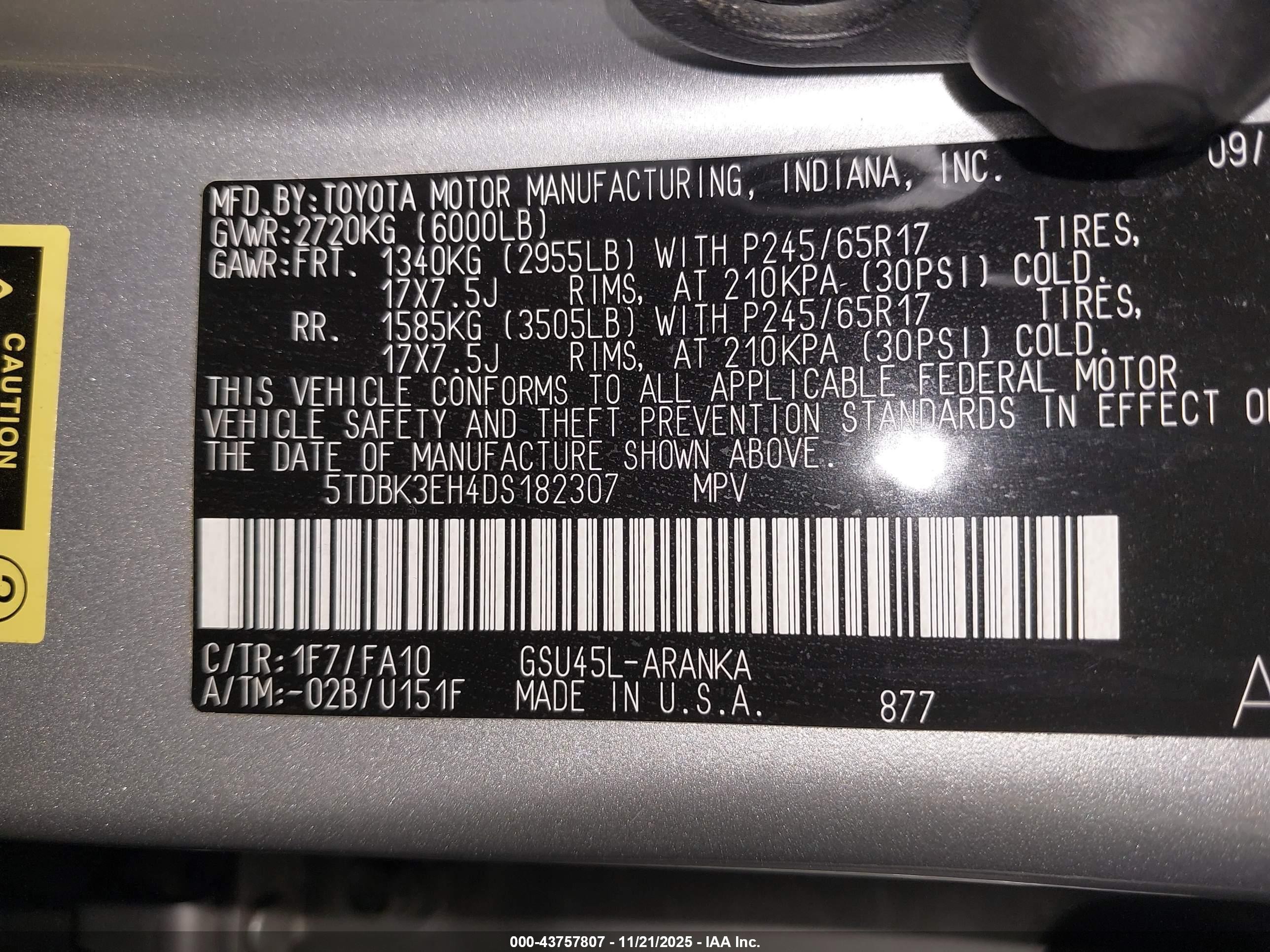 2013 Toyota Highlander Base Plus V6 Silver vin: 5TDBK3EH4DS182307
