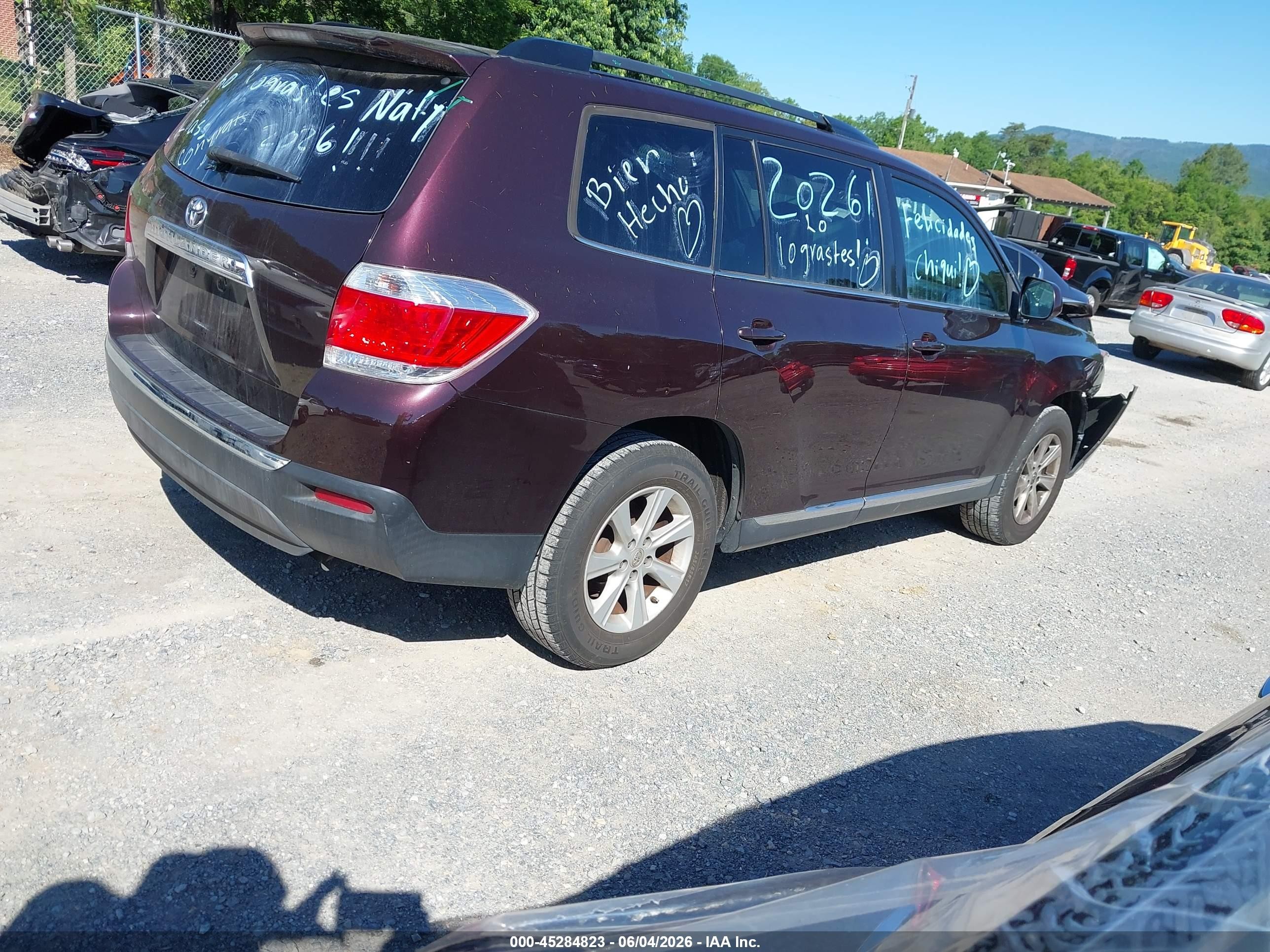 2013 Toyota Highlander Se V6 Red vin: 5TDBK3EH4DS224037