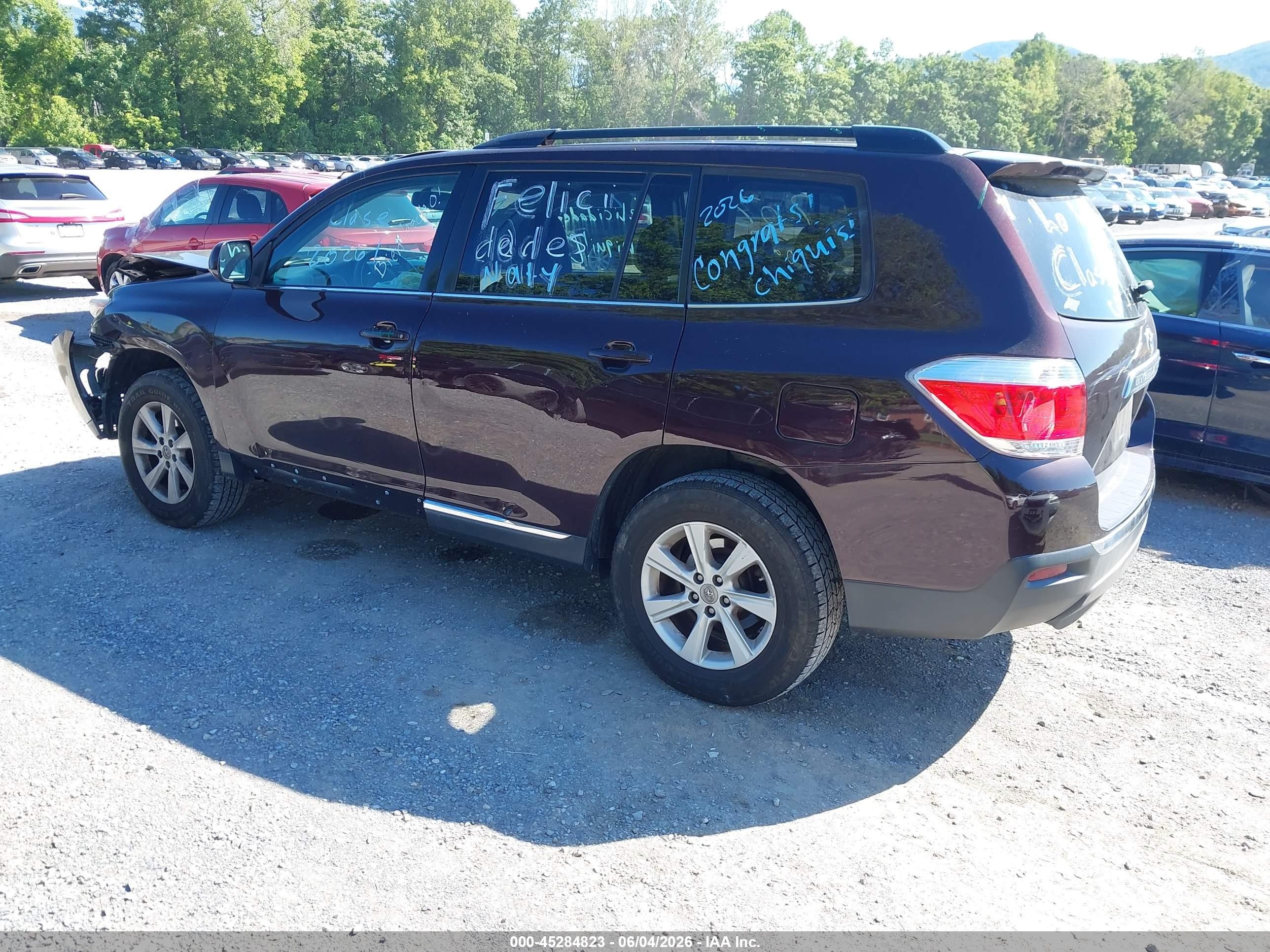2013 Toyota Highlander Se V6 Red vin: 5TDBK3EH4DS224037