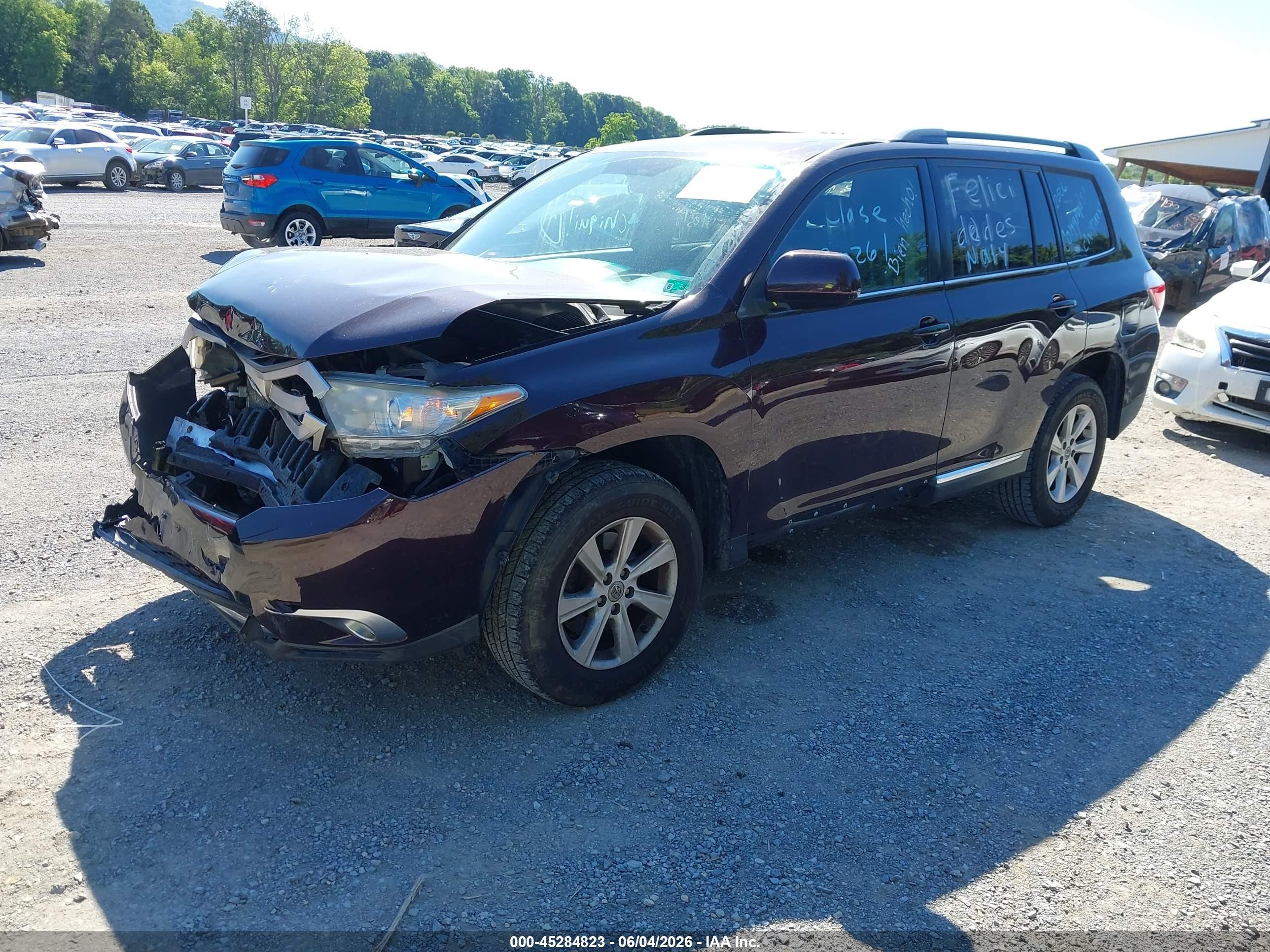 2013 Toyota Highlander Se V6 Red vin: 5TDBK3EH4DS224037