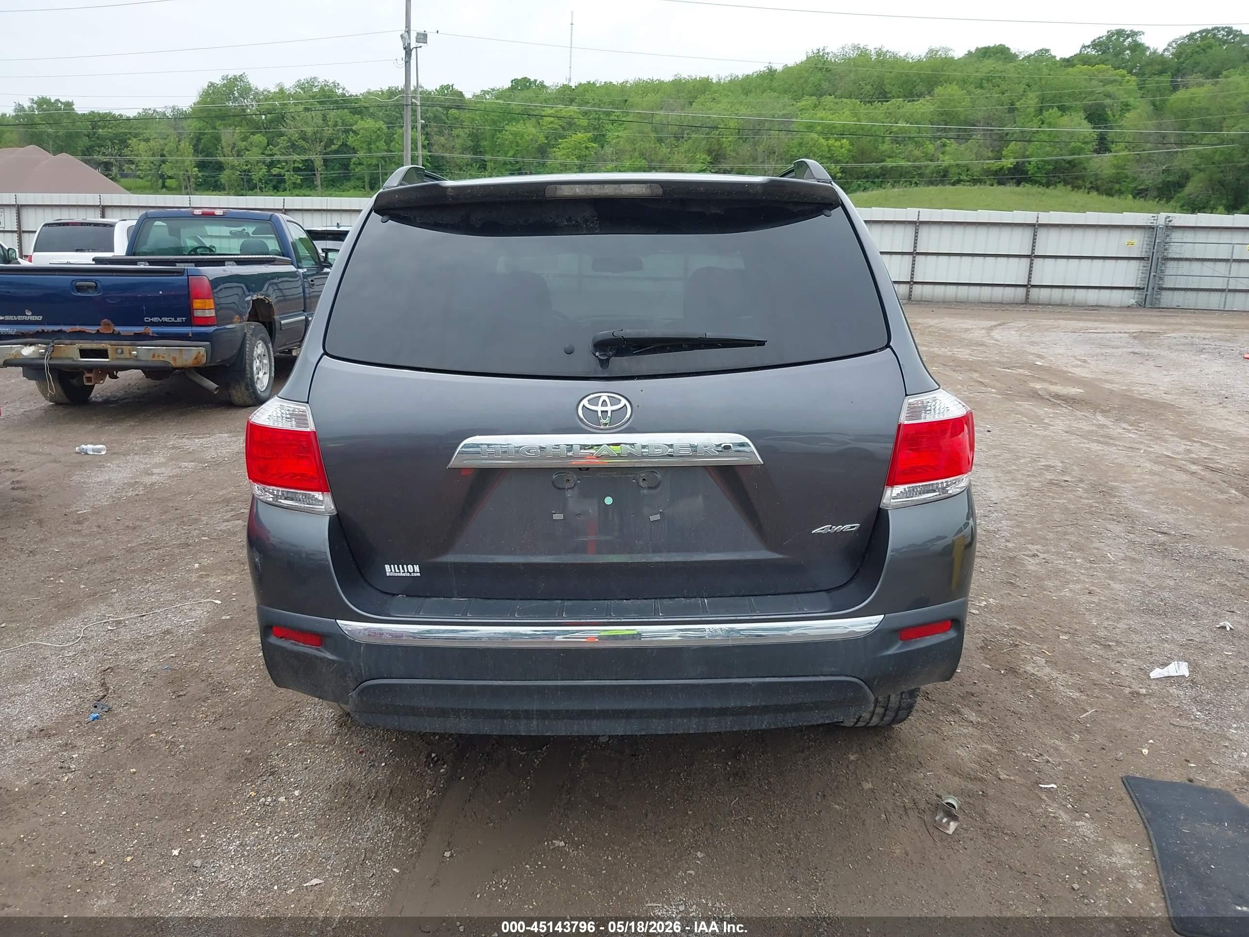 2013 Toyota Highlander Se V6 Gray vin: 5TDBK3EH4DS279202