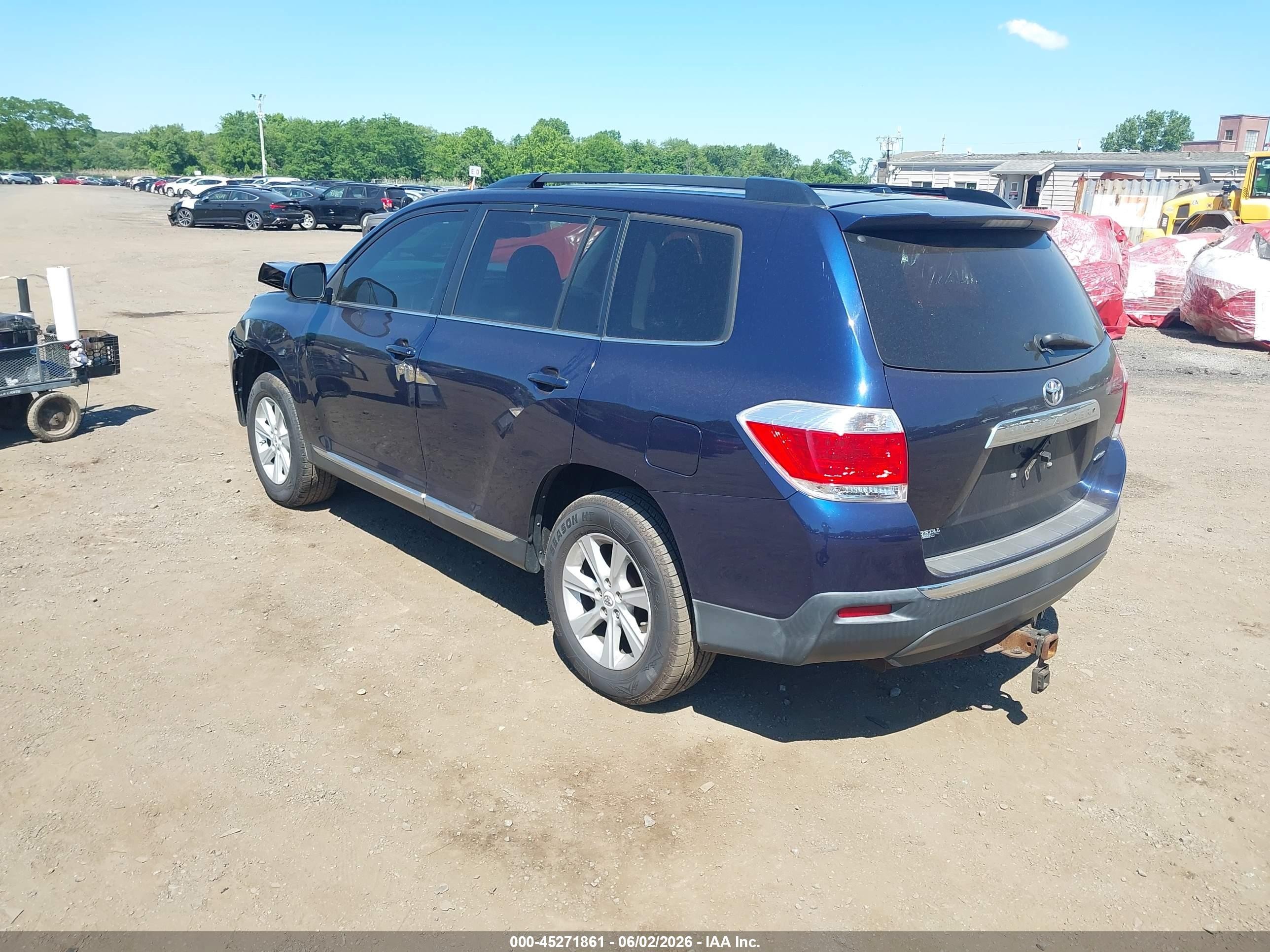 2011 Toyota Highlander Se V6 Dark Blue vin: 5TDBK3EH5BS061492