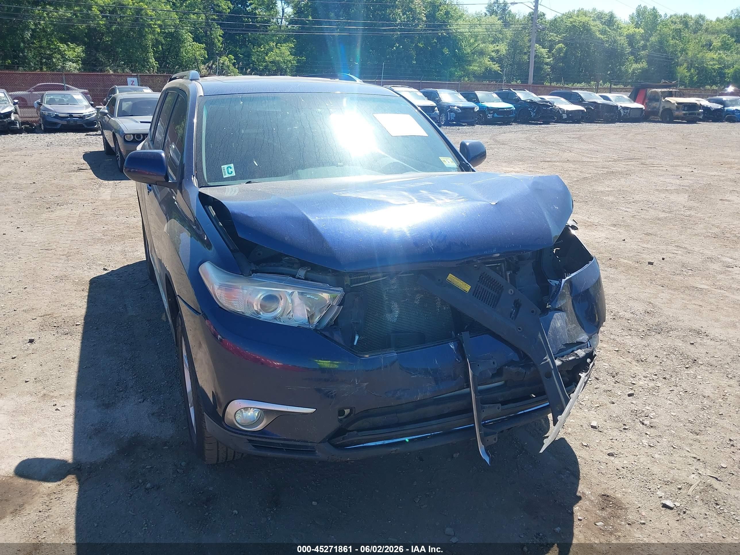 2011 Toyota Highlander Se V6 Dark Blue vin: 5TDBK3EH5BS061492