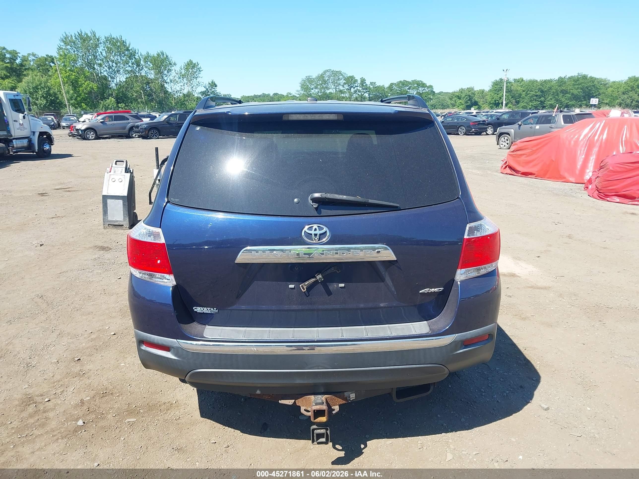 2011 Toyota Highlander Se V6 Dark Blue vin: 5TDBK3EH5BS061492