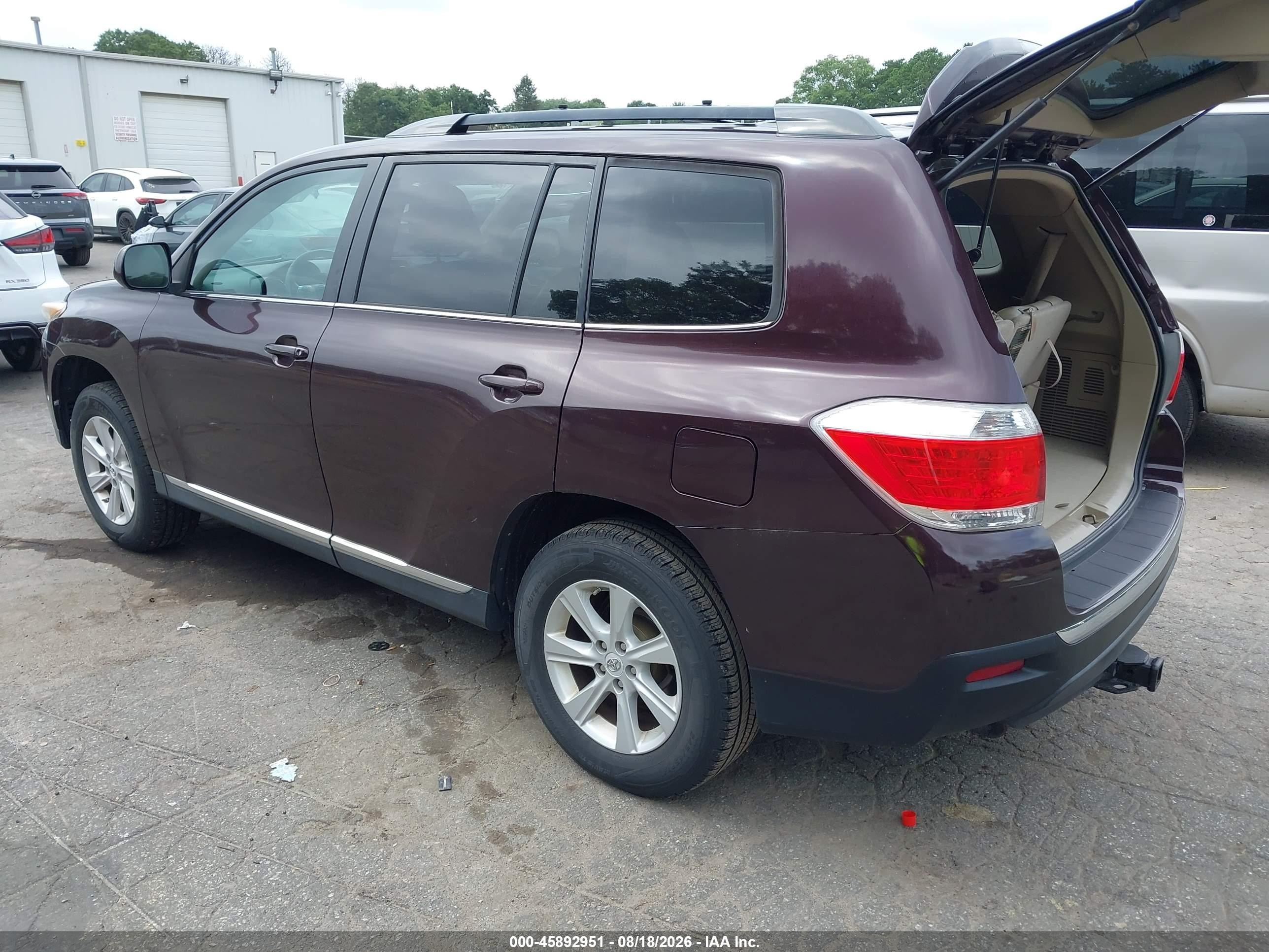 2011 Toyota Highlander Se V6 Purple vin: 5TDBK3EH5BS069947