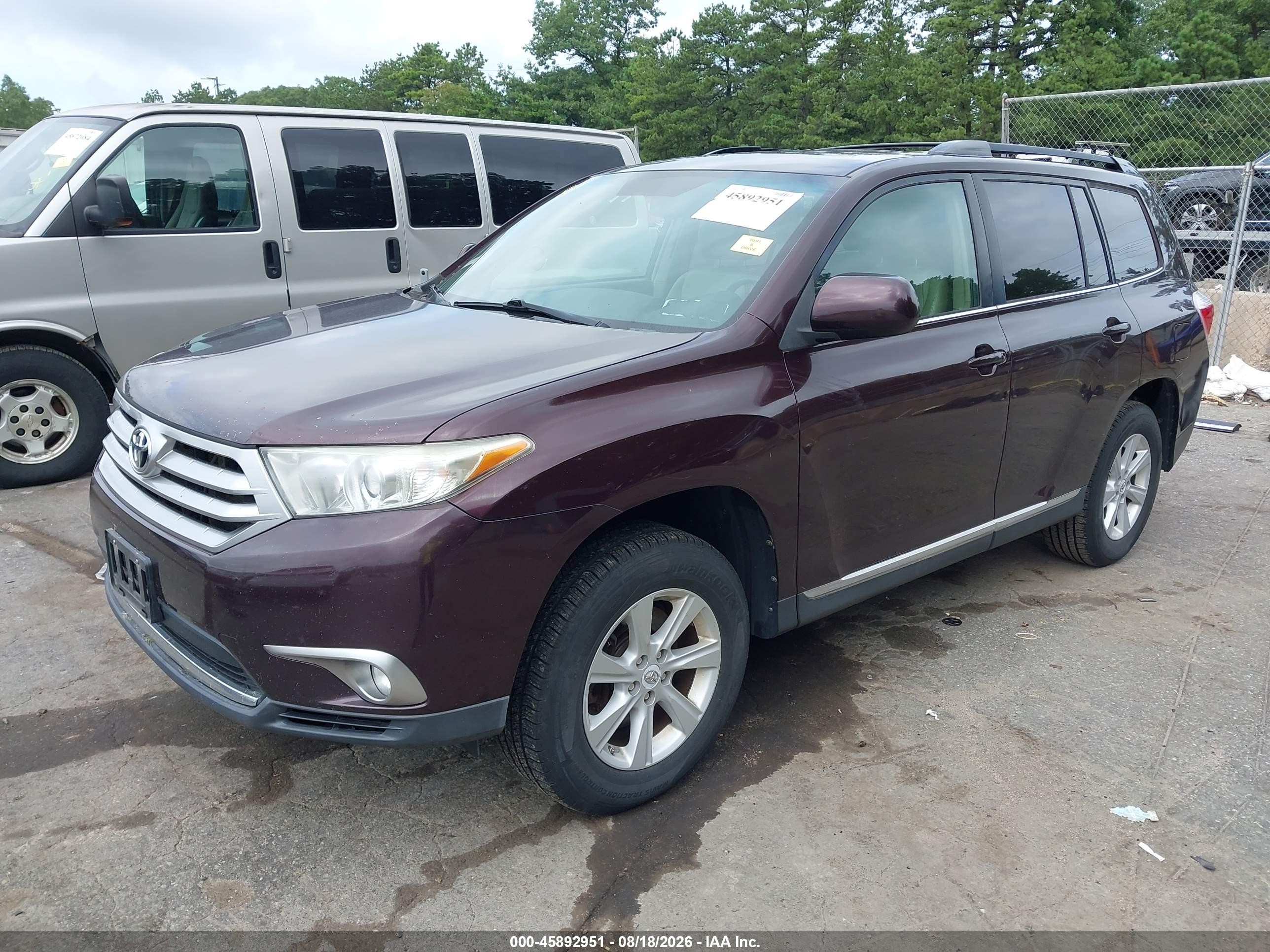 2011 Toyota Highlander Se V6 Purple vin: 5TDBK3EH5BS069947