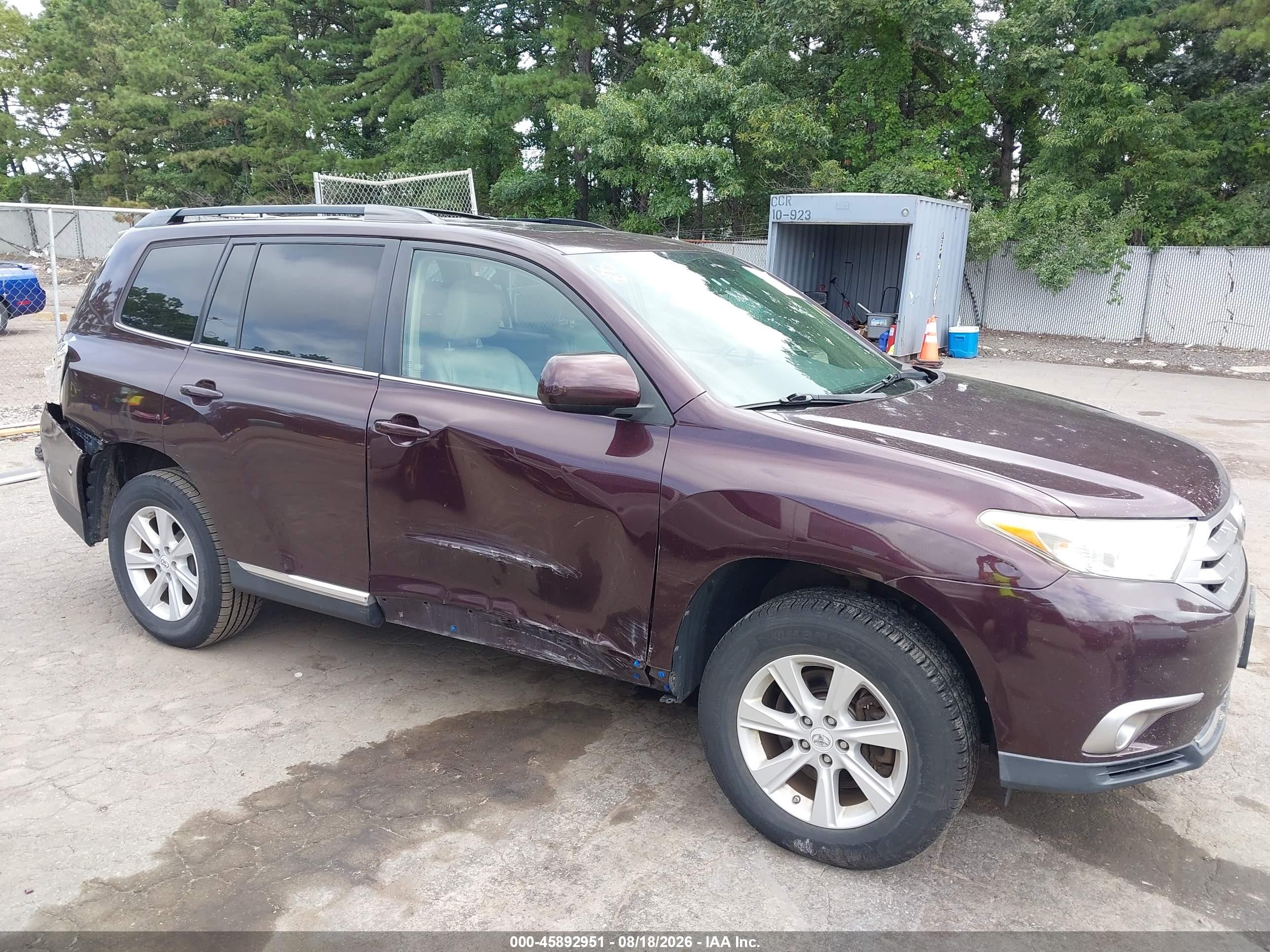 2011 Toyota Highlander Se V6 Purple vin: 5TDBK3EH5BS069947